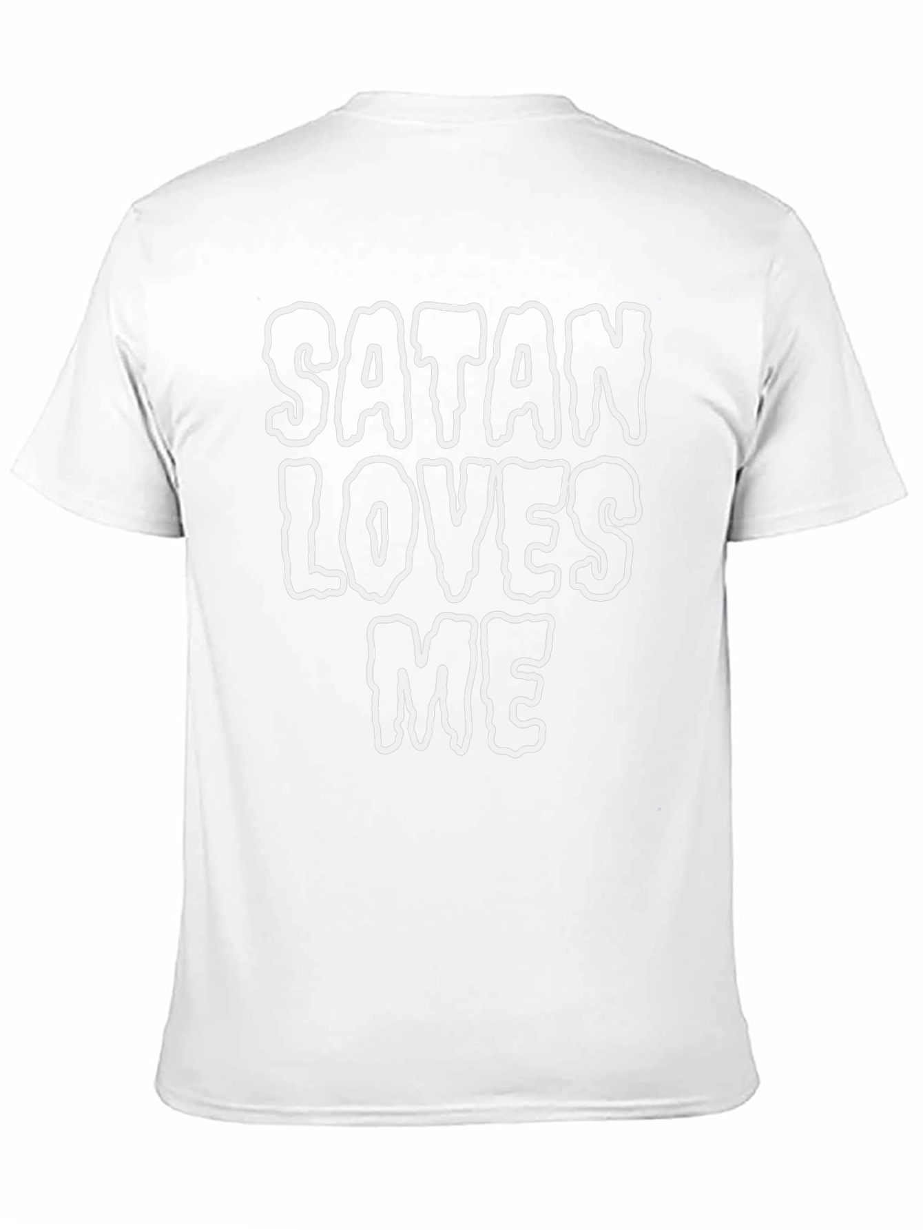 Satan Loves Me Graphic Tee - Black Cotton T-Shirt