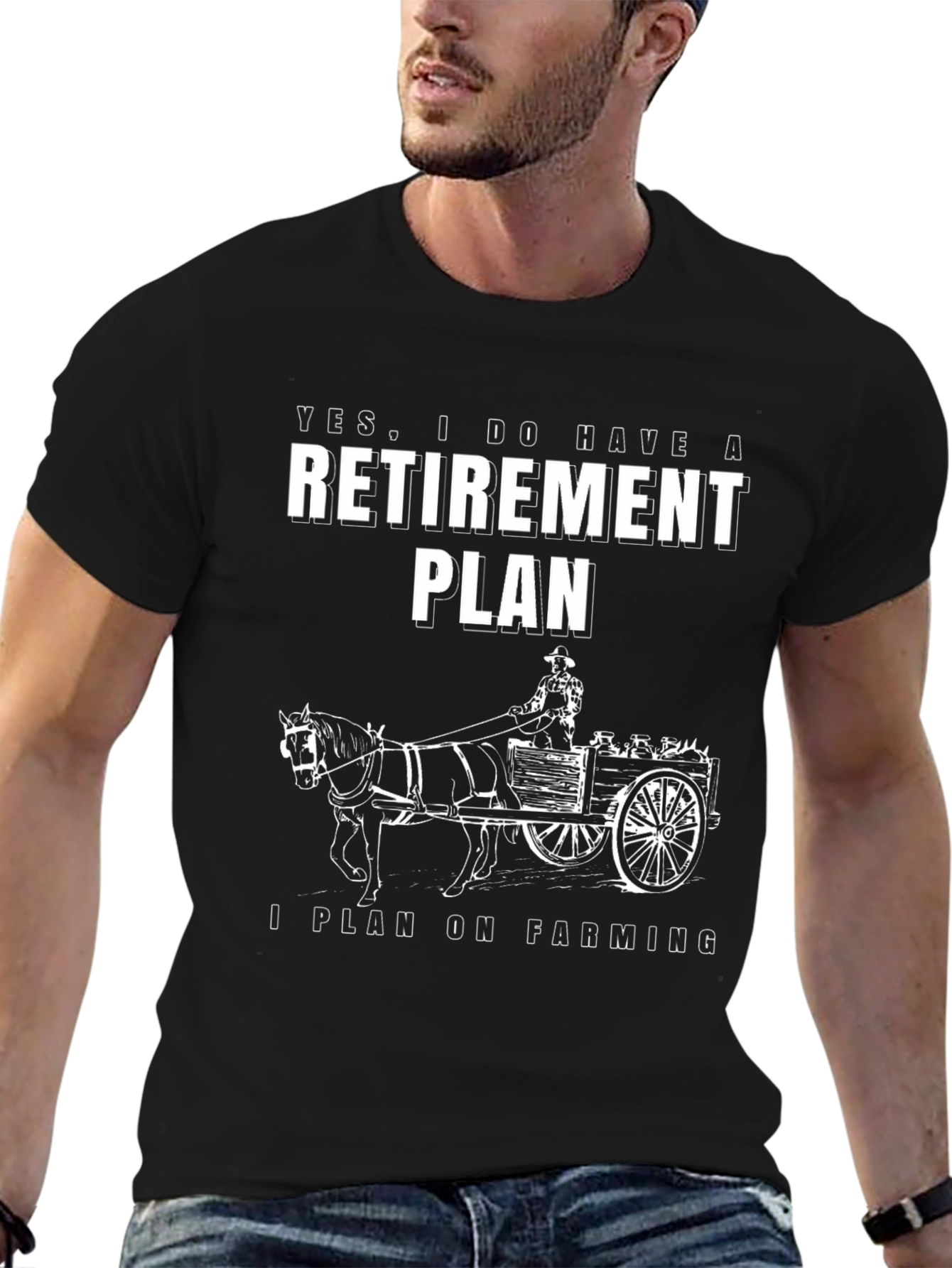 Farming Retirement Plan Graphic T-Shirt