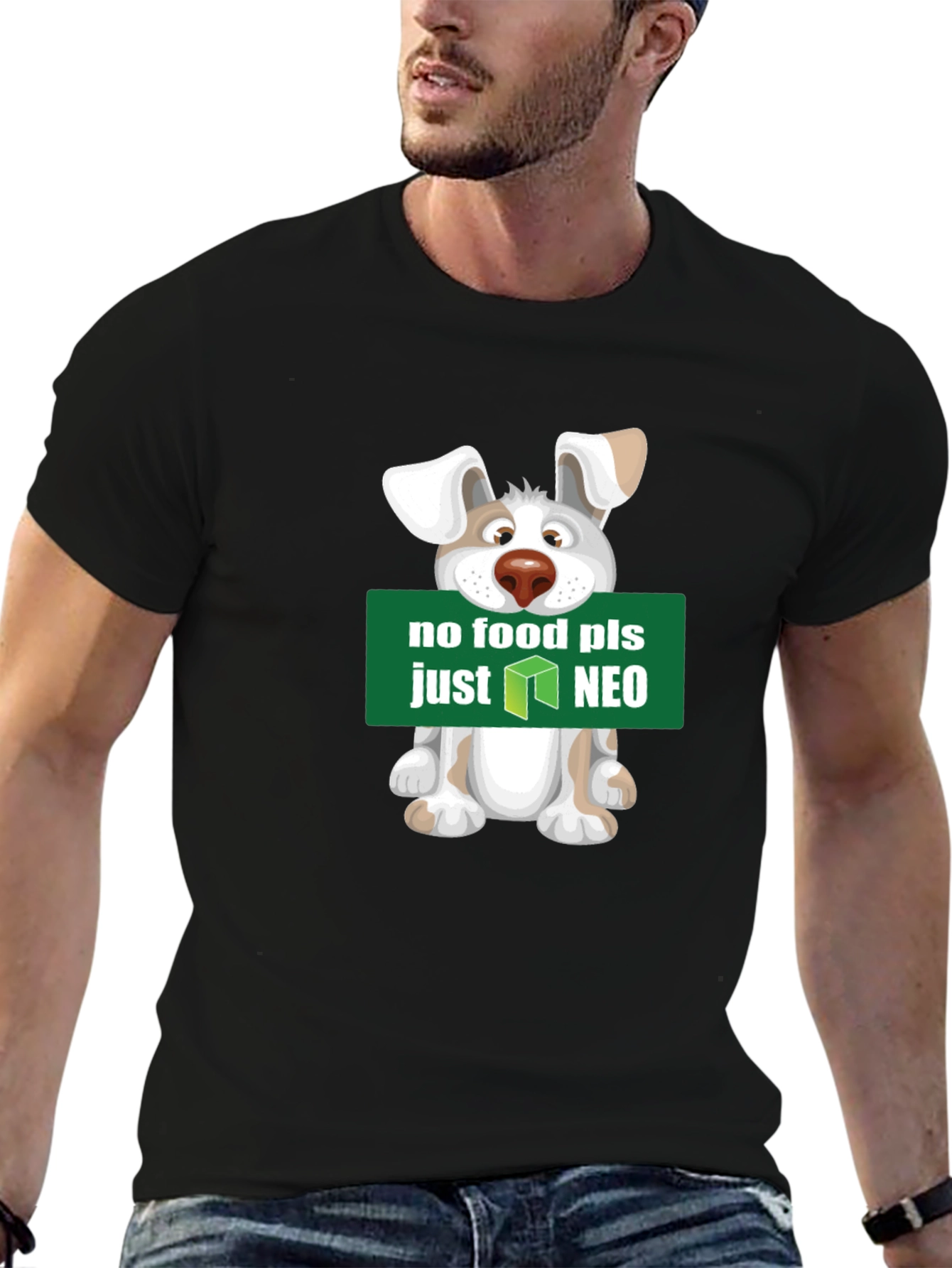 No Food Just NEO T-Shirt - Cute Dog Design