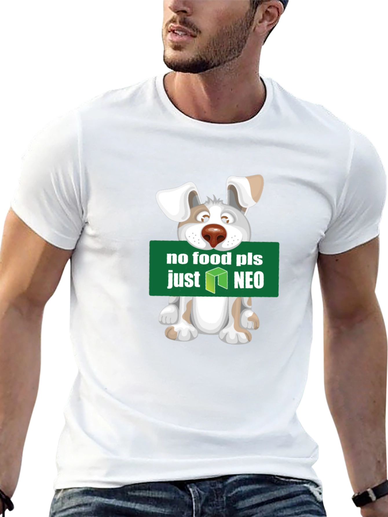 No Food Just NEO T-Shirt - Cute Dog Design