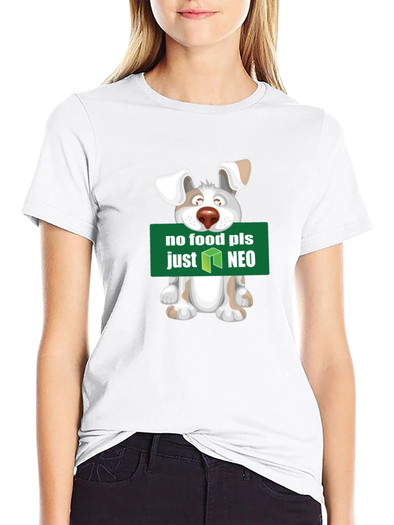 No Food Just NEO T-Shirt - Cute Dog Design