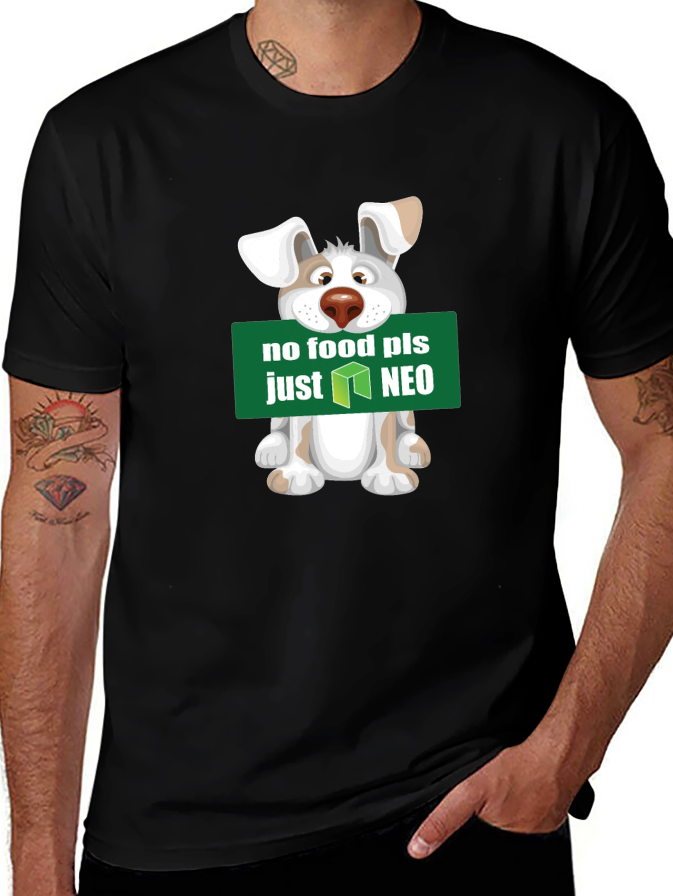 No Food Just NEO T-Shirt - Cute Dog Design