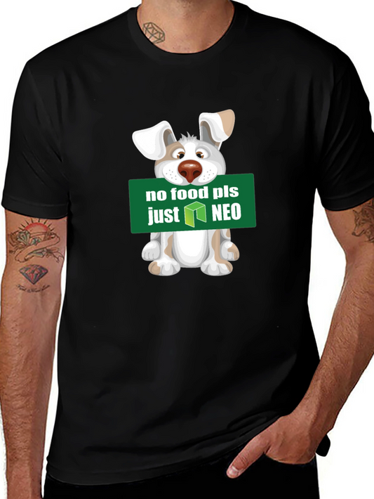No Food Just NEO T-Shirt - Cute Dog Design