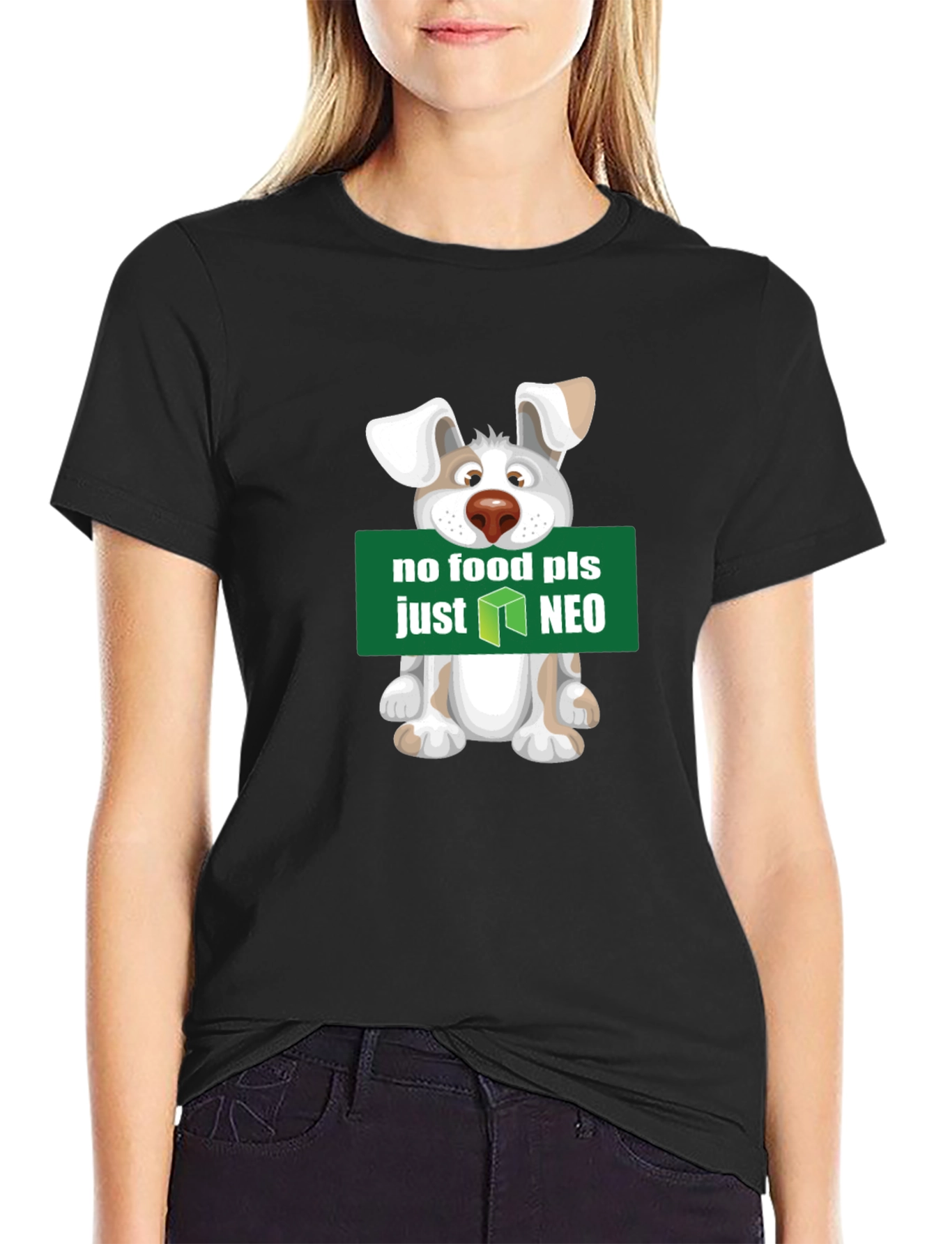 No Food Just NEO T-Shirt - Cute Dog Design