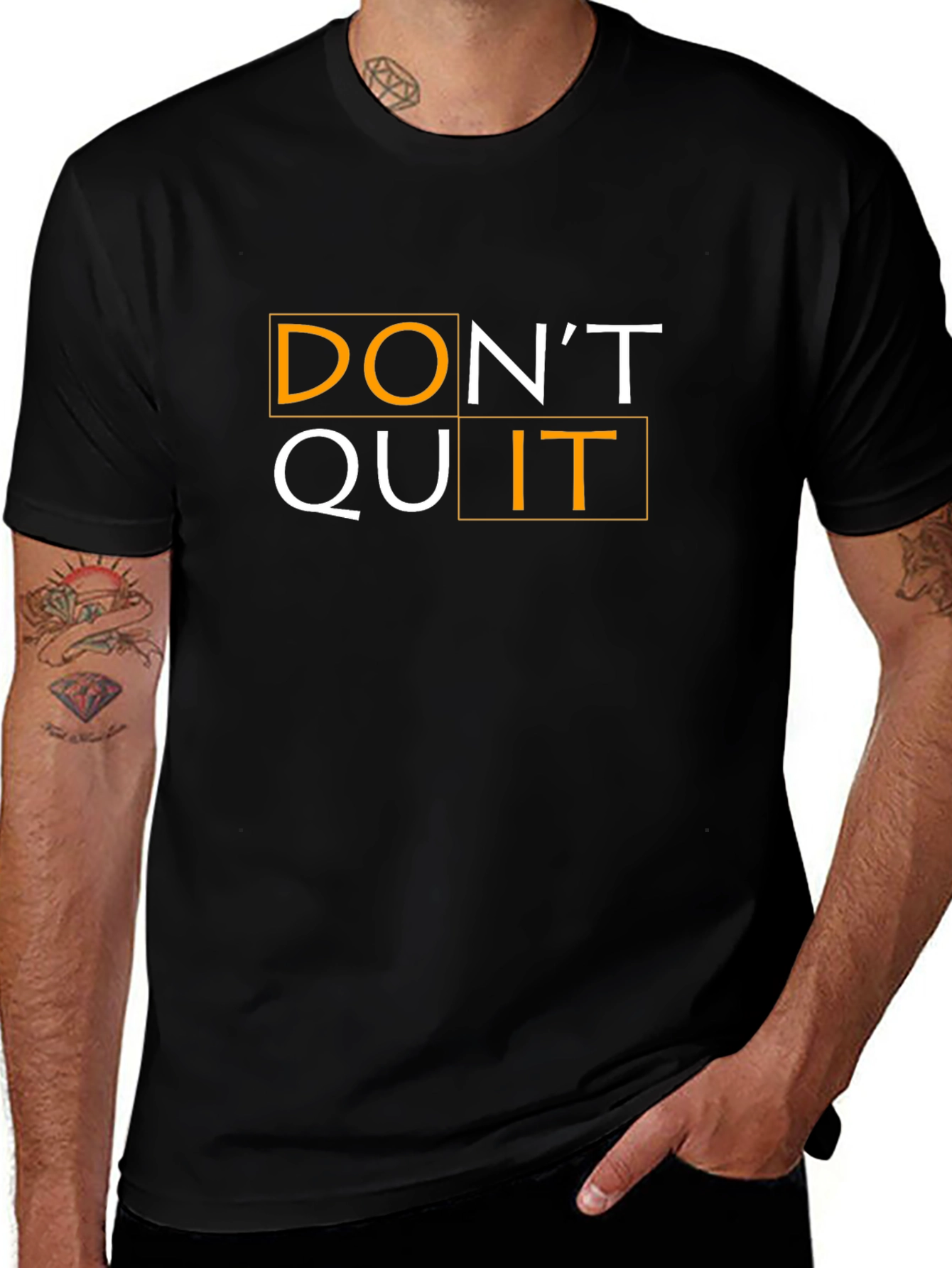 Dont Quit Motivational Black T-Shirt