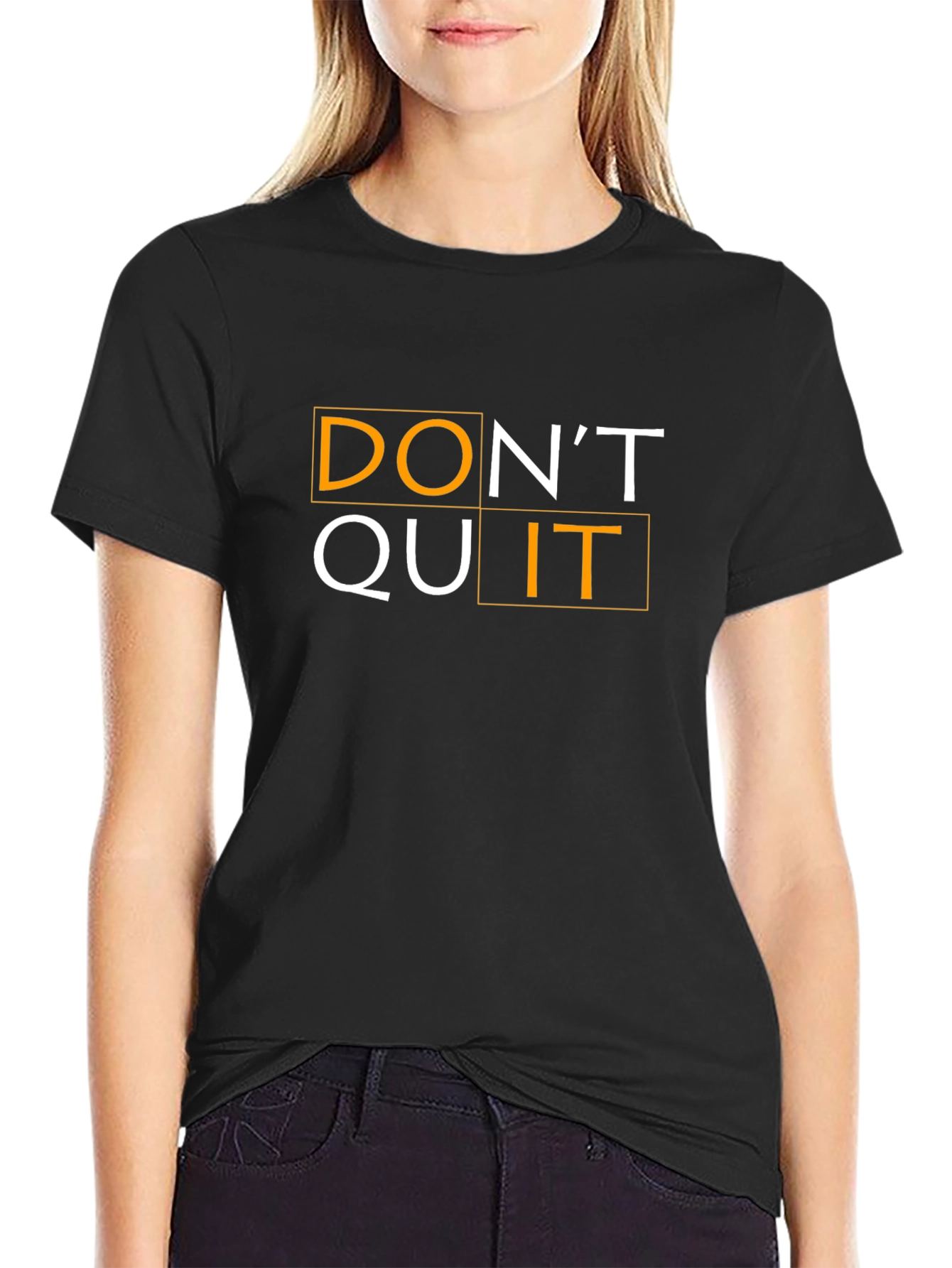 Dont Quit Motivational Black T-Shirt