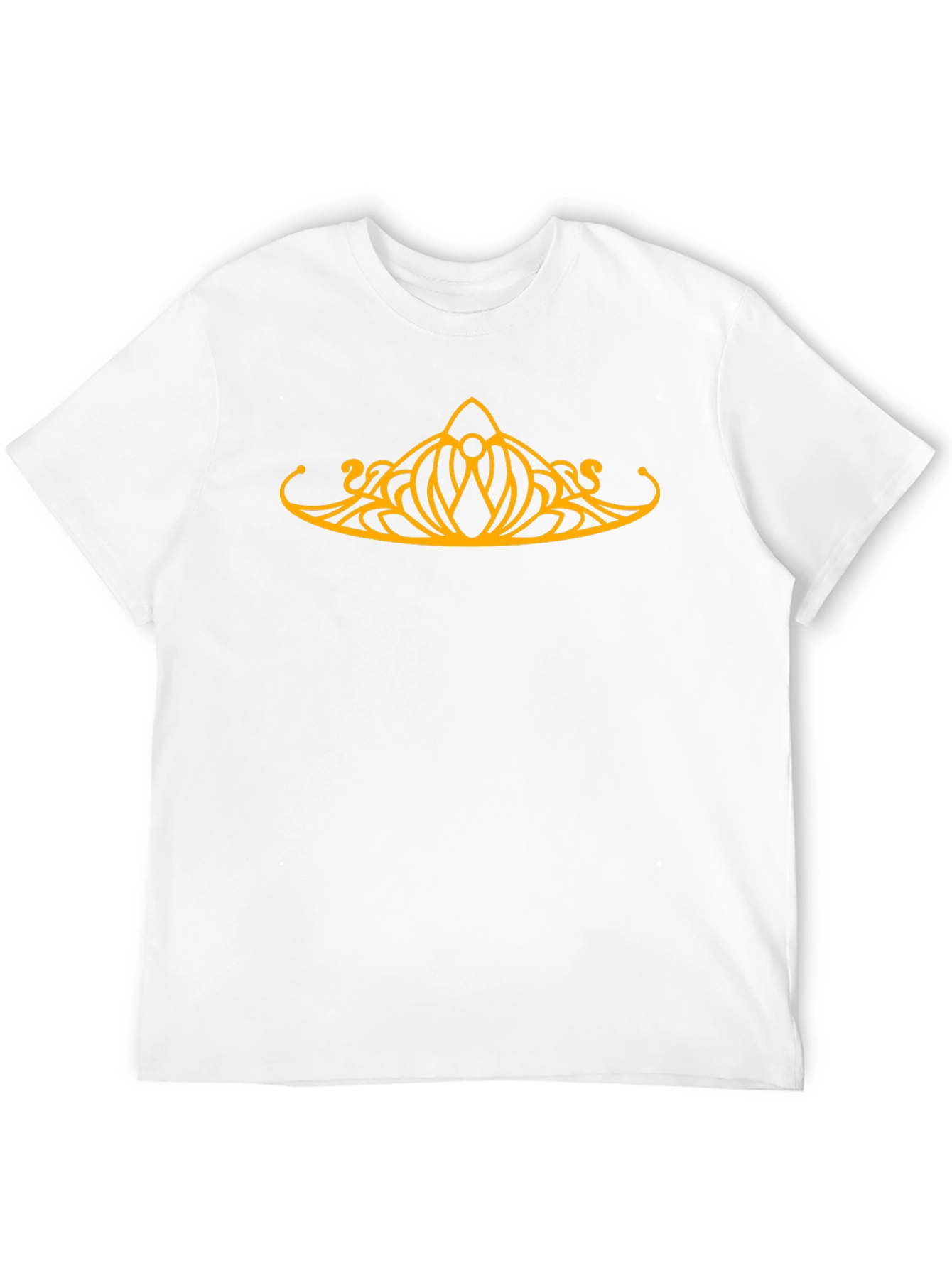 Elven Crown Graphic Tee - Black Cotton T-Shirt