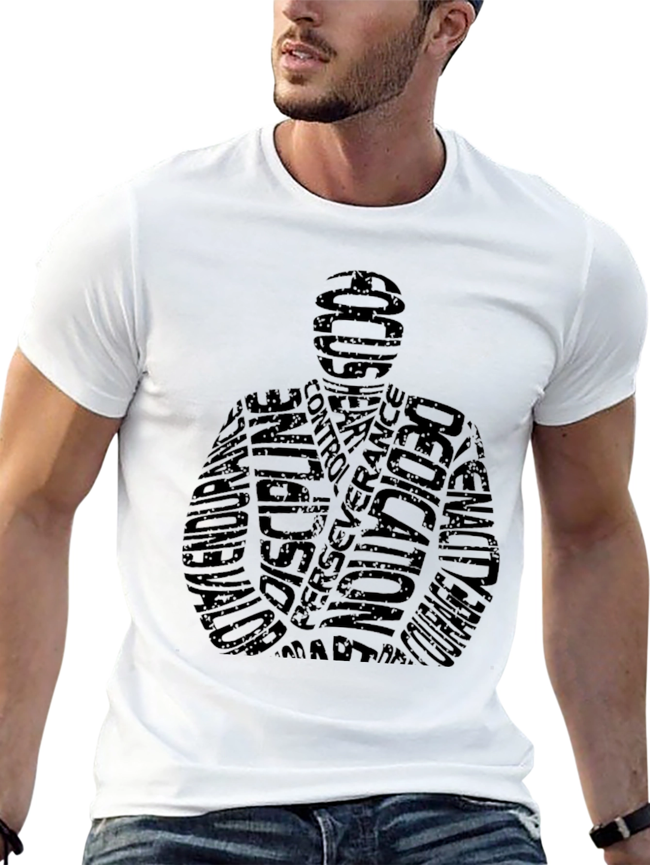 Motivational Word Art Graphic T-Shirt