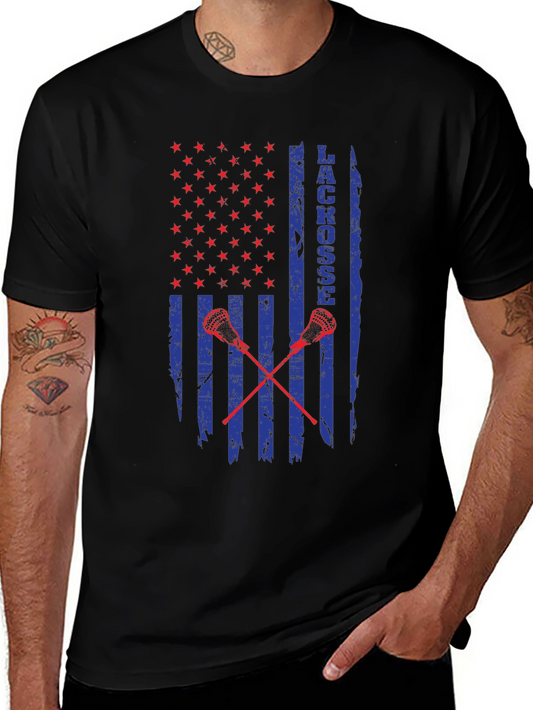 Patriotic Lacrosse Graphic Tee