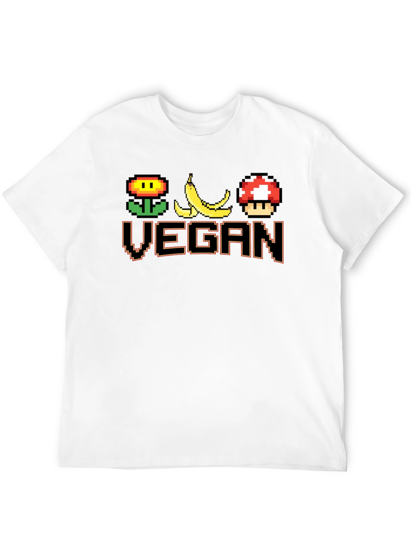 Vegan Pixel Art T-Shirt - Gaming Style