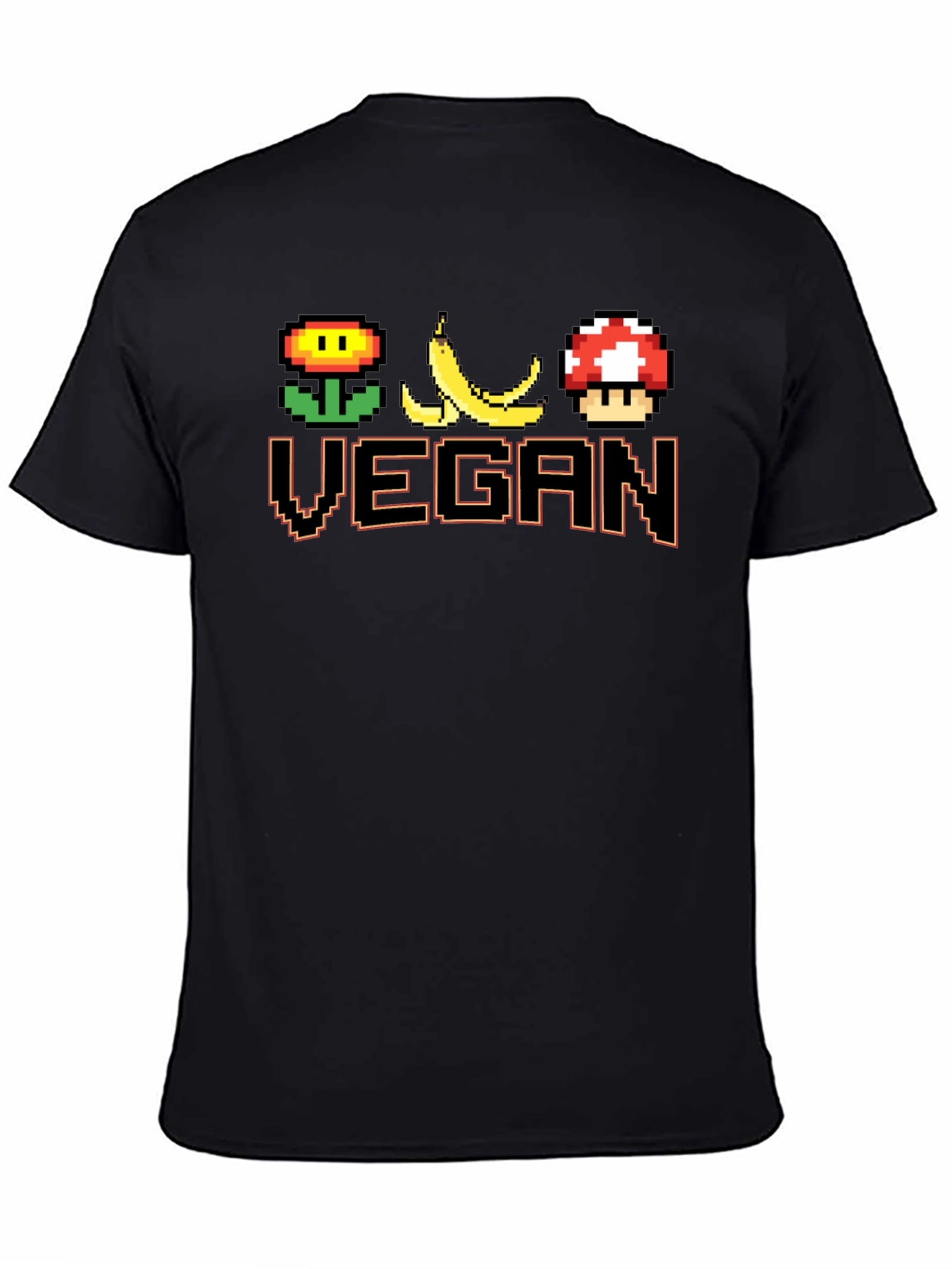 Vegan Pixel Art T-Shirt - Gaming Style