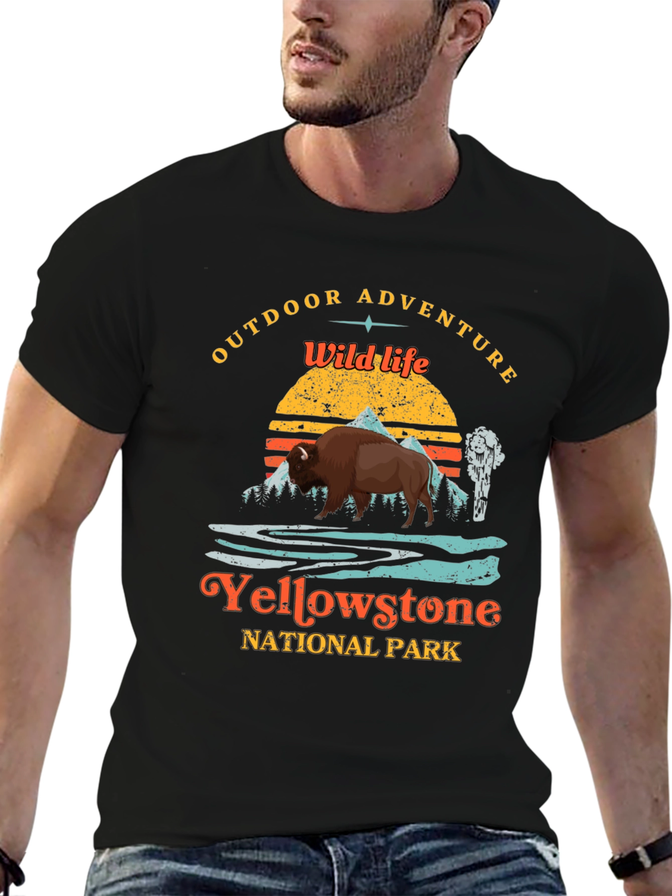 Yellowstone National Park Wildlife Adventure T-Shirt