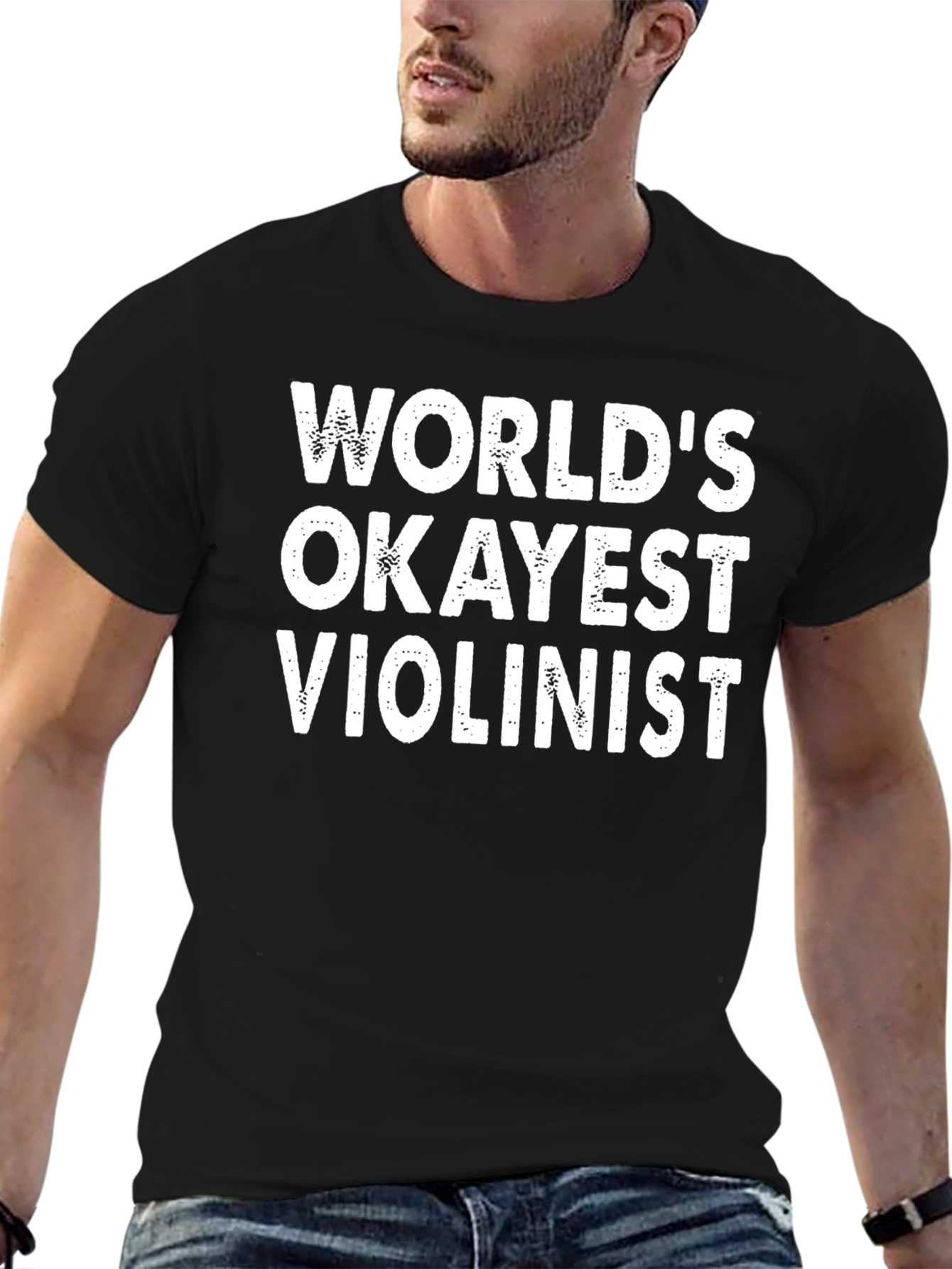 Worlds Okayest Violinist T-Shirt - Funny Musician Tee