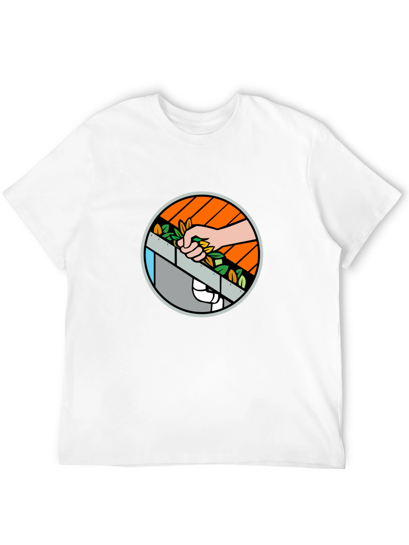 Gutter Cleaning Graphic Black T-Shirt