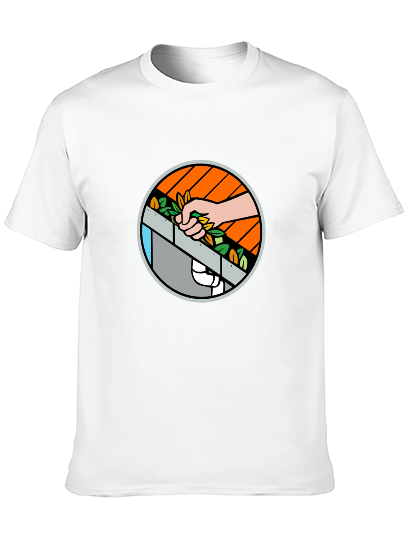 Gutter Cleaning Graphic Black T-Shirt