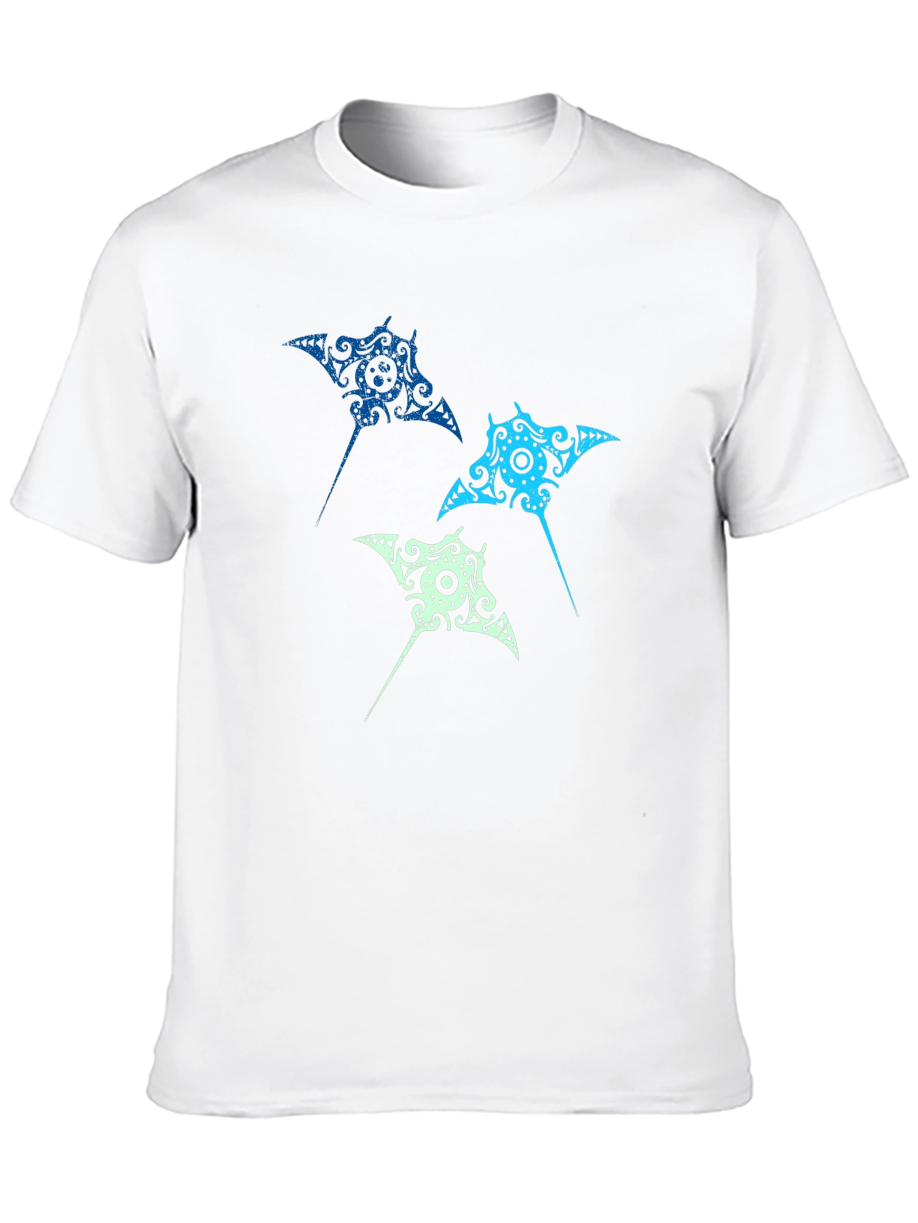 Tribal Stingray Graphic Tee - Black