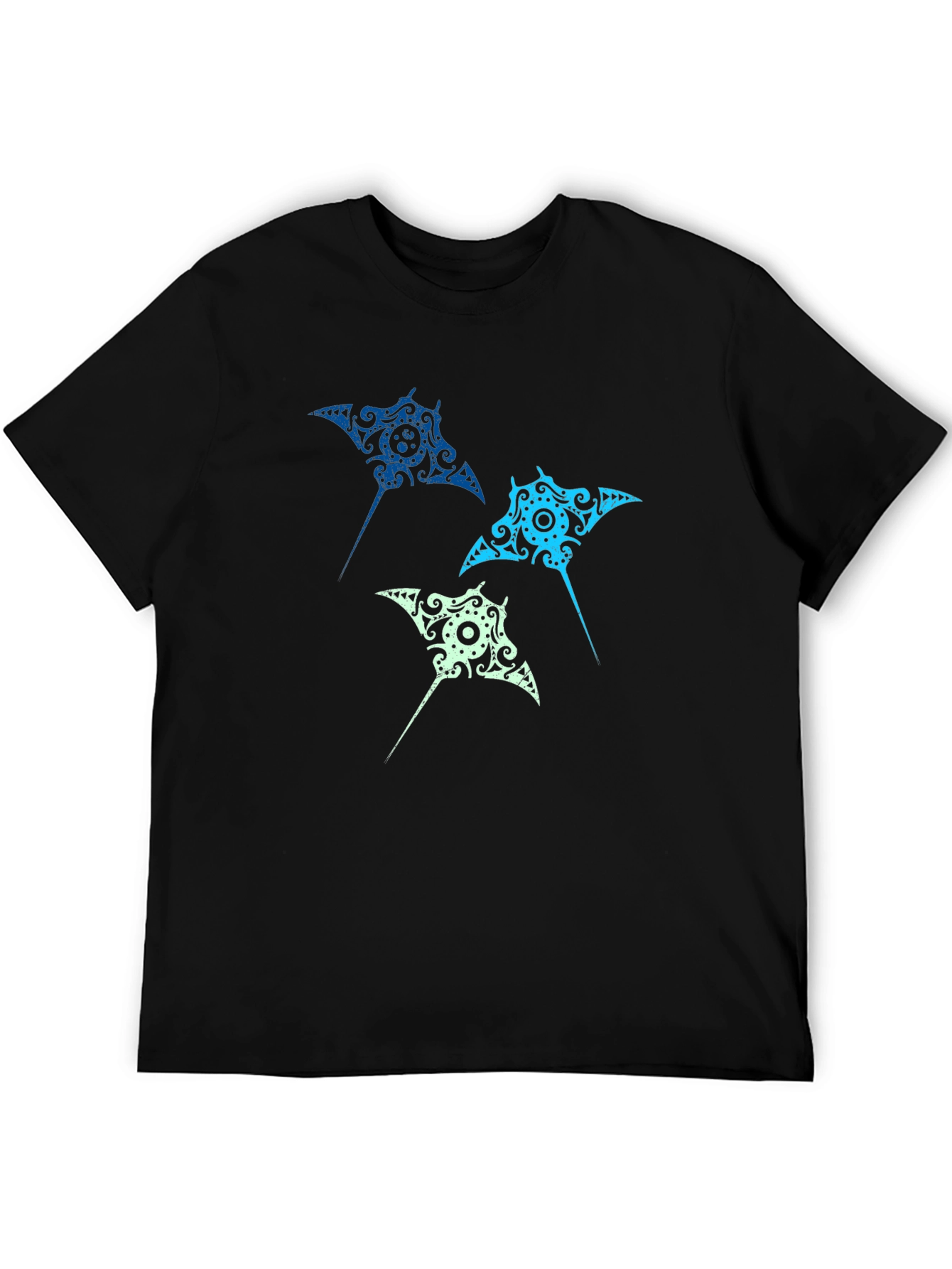 Tribal Stingray Graphic Tee - Black
