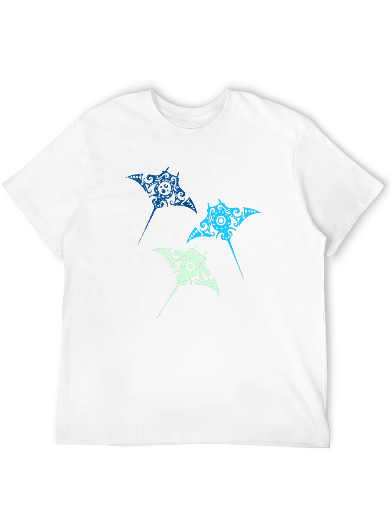 Tribal Stingray Graphic Tee - Black