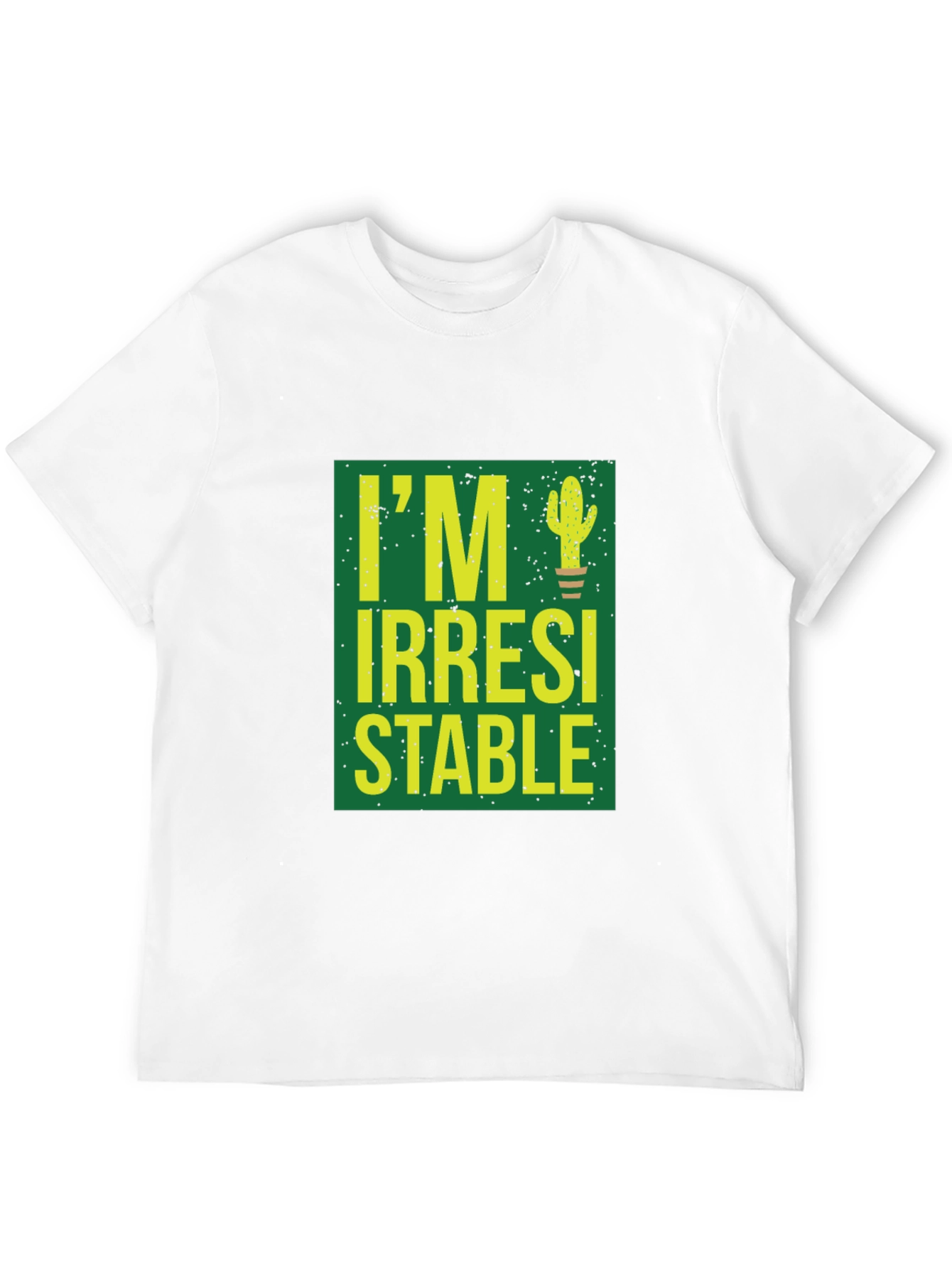 Irresistible Cactus Graphic T-Shirt - Black Cotton Blend