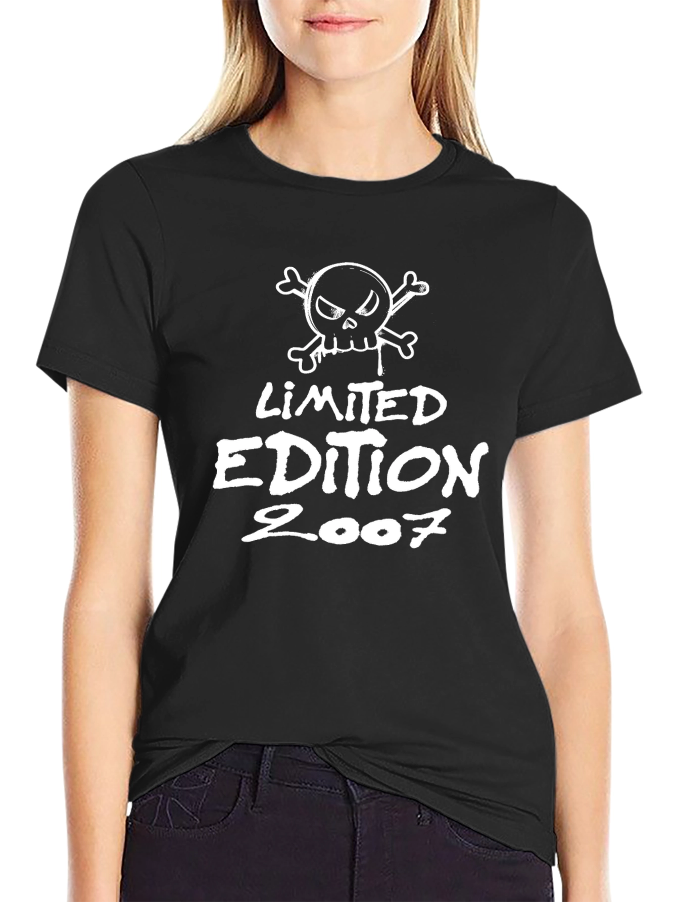 Limited Edition 2007 Skull Graphic Black T-Shirt
