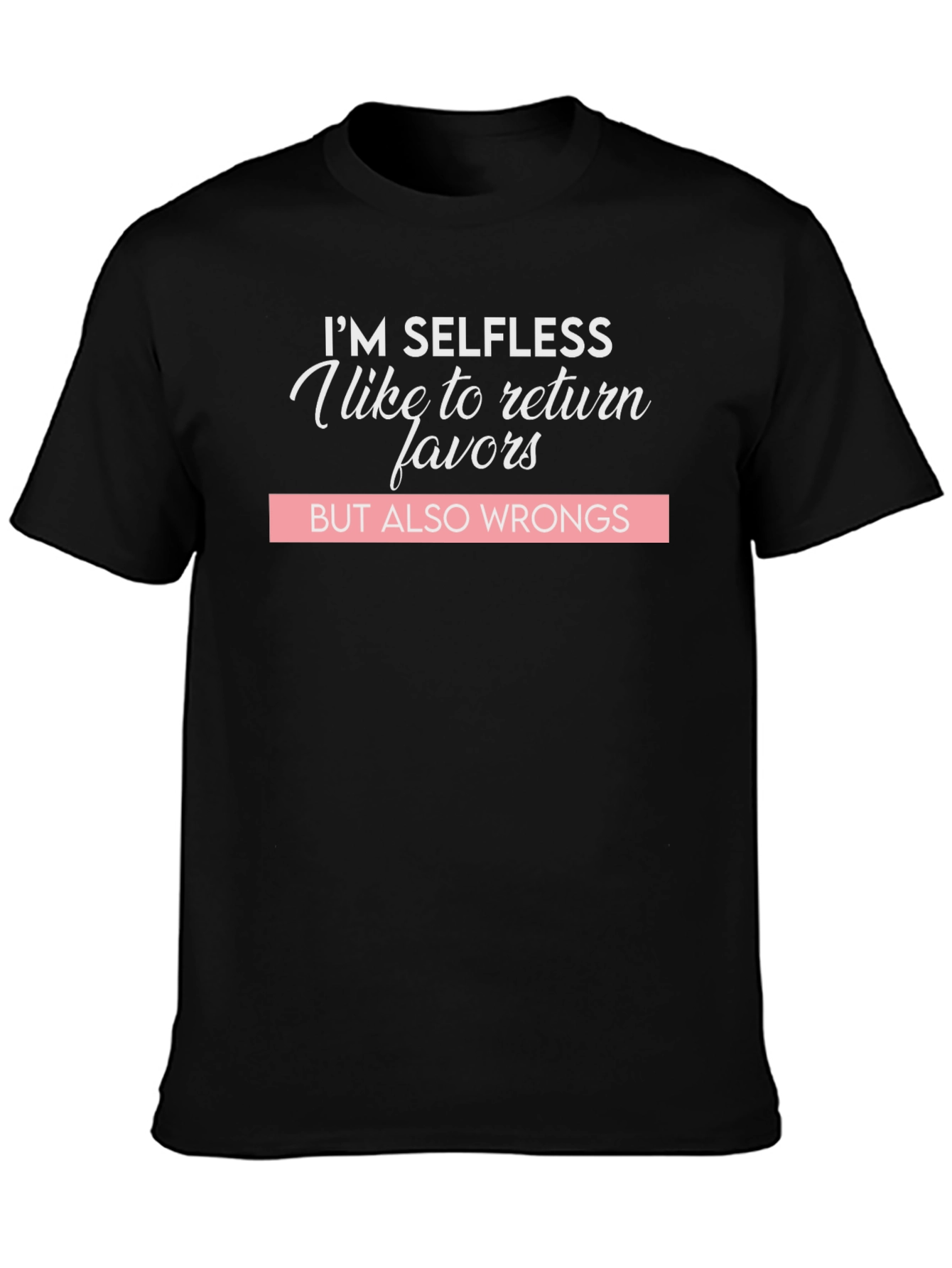 Selfless Humor Graphic Tee - Black