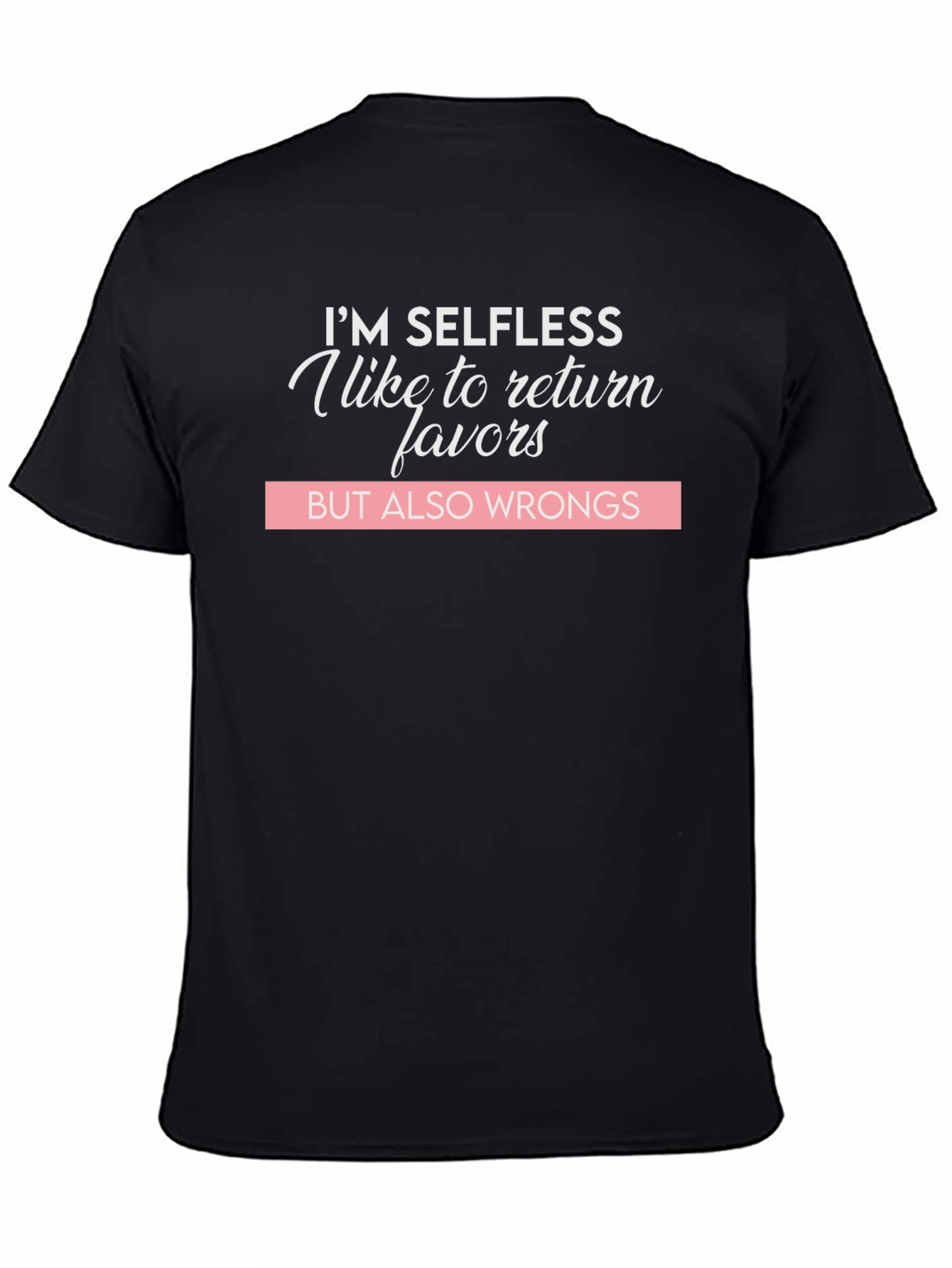 Selfless Humor Graphic Tee - Black