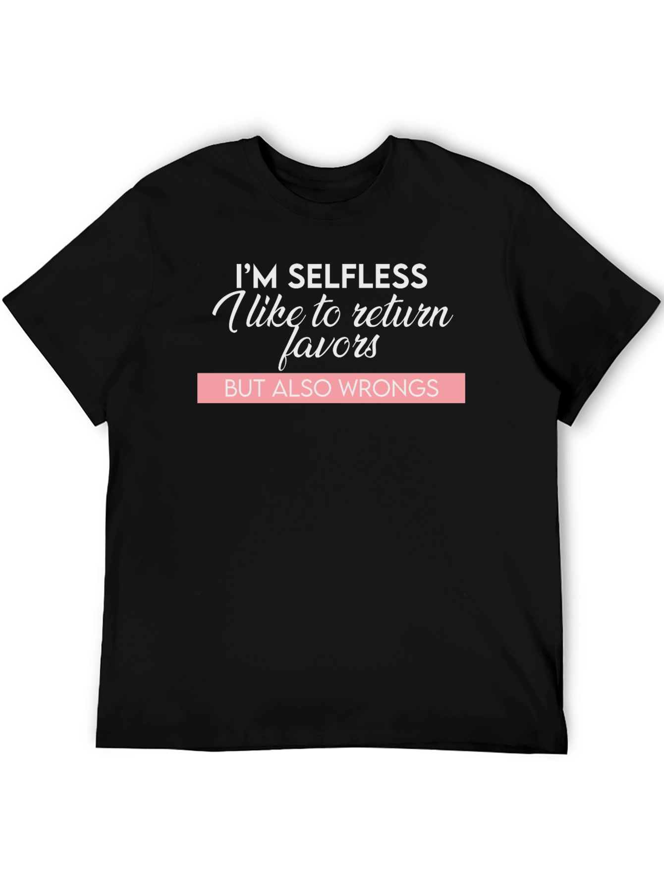 Selfless Humor Graphic Tee - Black