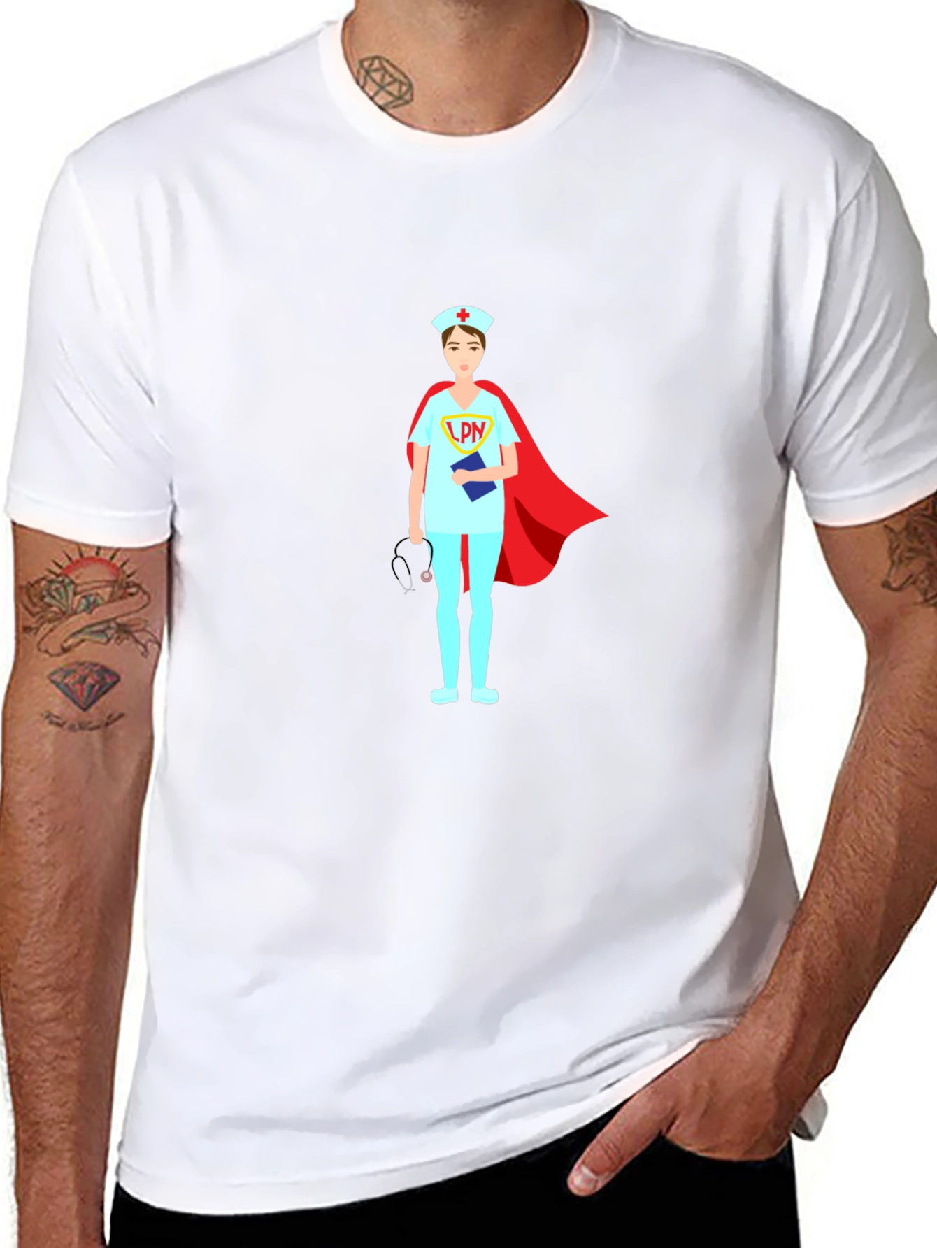 Nurse Superhero T-Shirt LPN Design