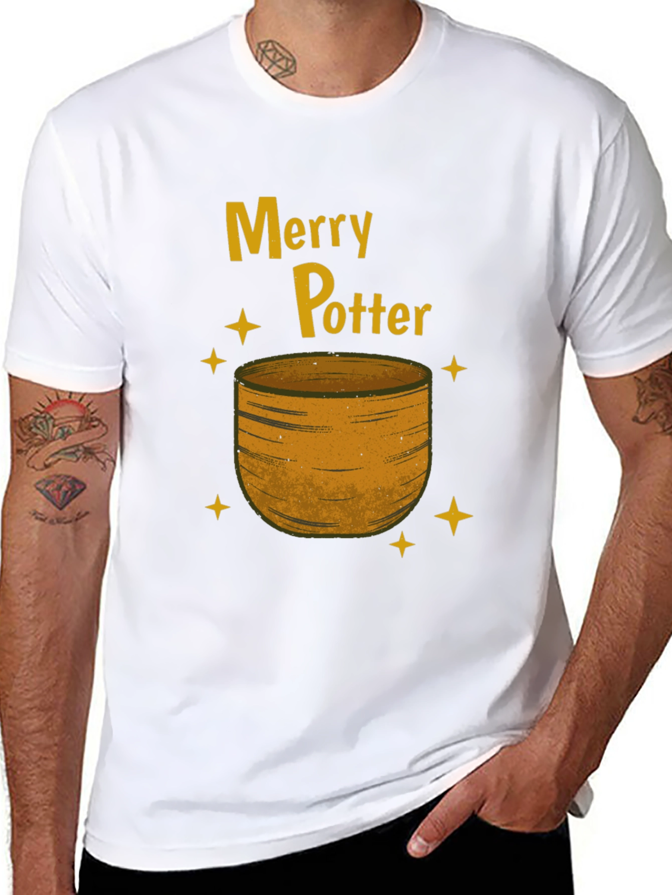 Merry Potter T-Shirt: Festive Holiday Wizardry