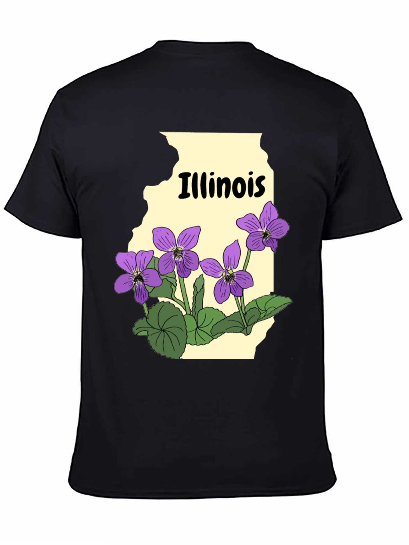 Illinois Violet Graphic T-Shirt - State Flower Tee