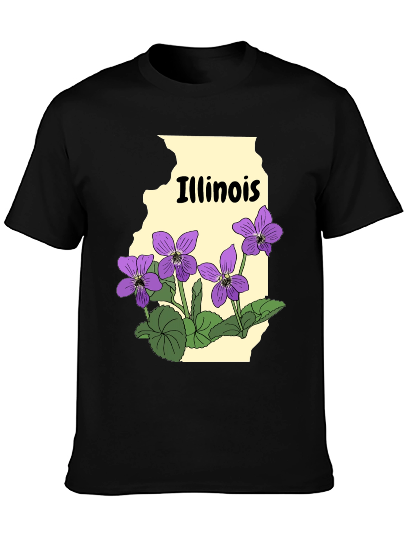 Illinois Violet Graphic T-Shirt - State Flower Tee