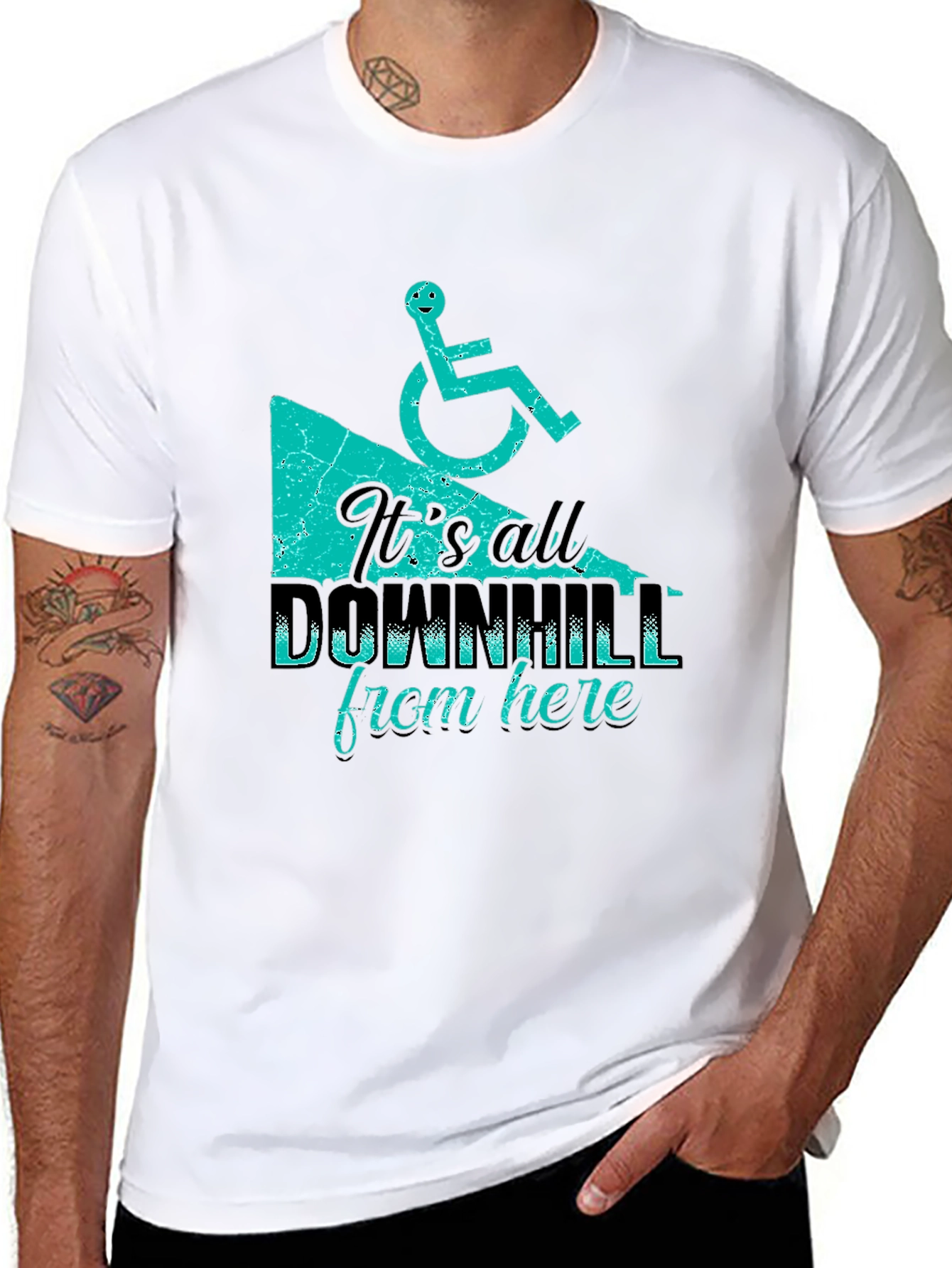 Its All Downhill From Here T-Shirt