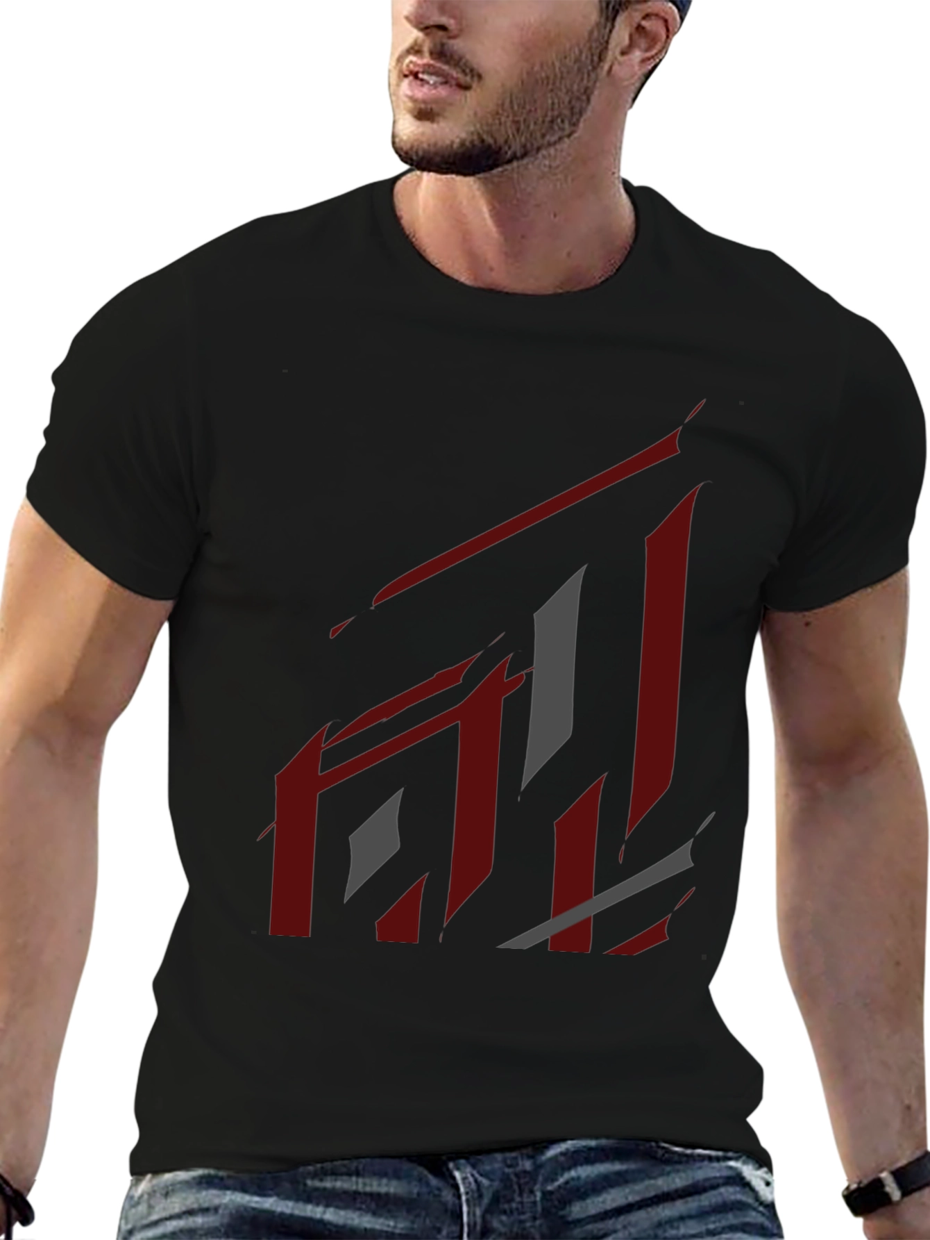 Abstract Graphic Black T-Shirt - Modern Streetwear