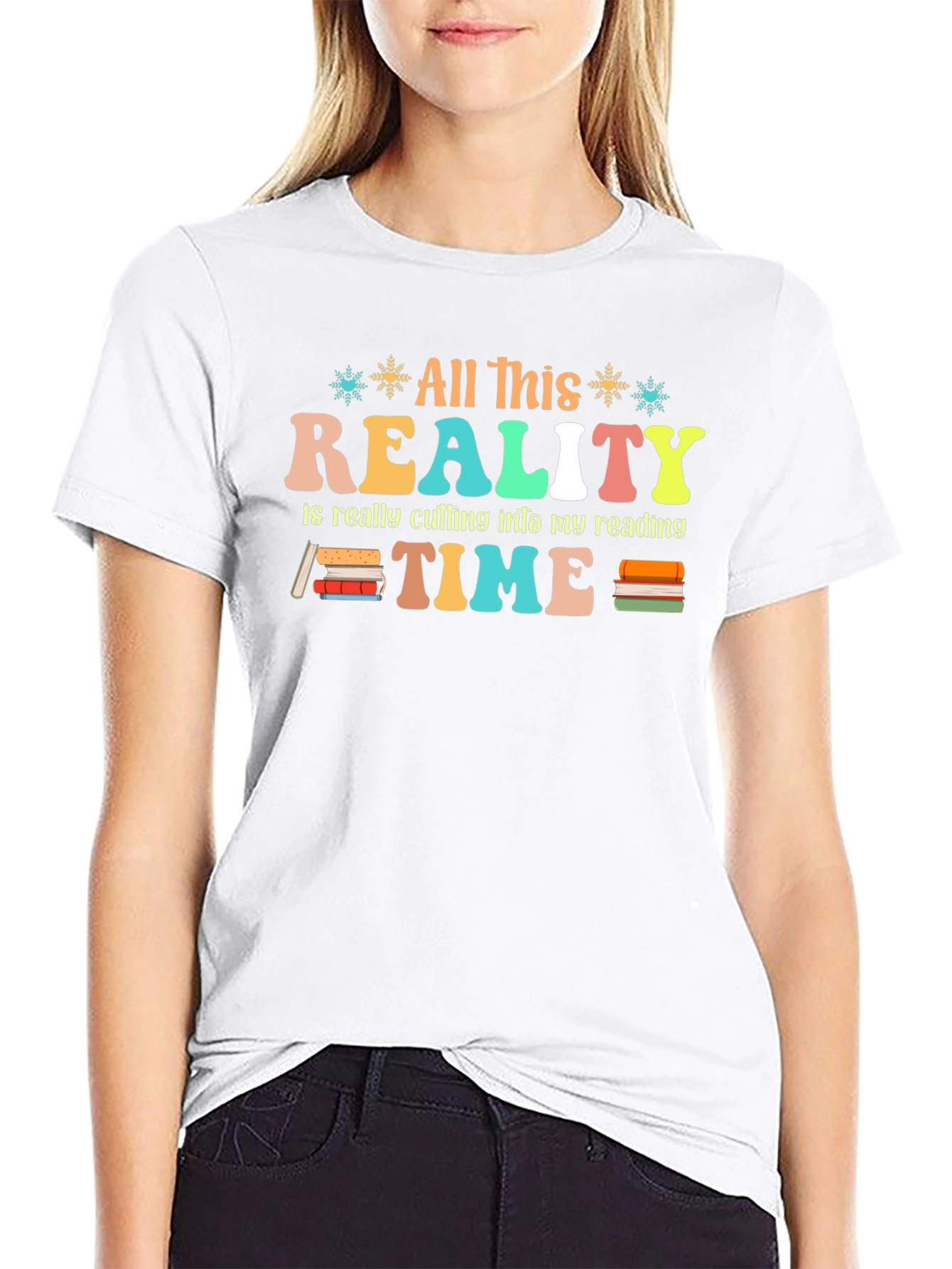 Retro Reality Reading Time Graphic T-Shirt