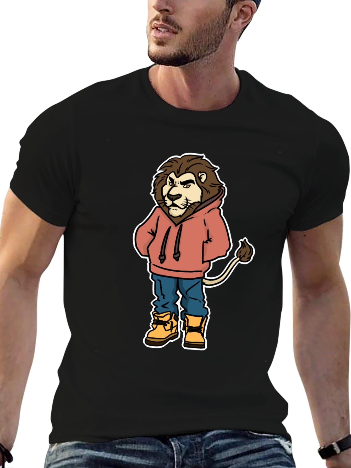 Lion Cartoon Graphic T-Shirt