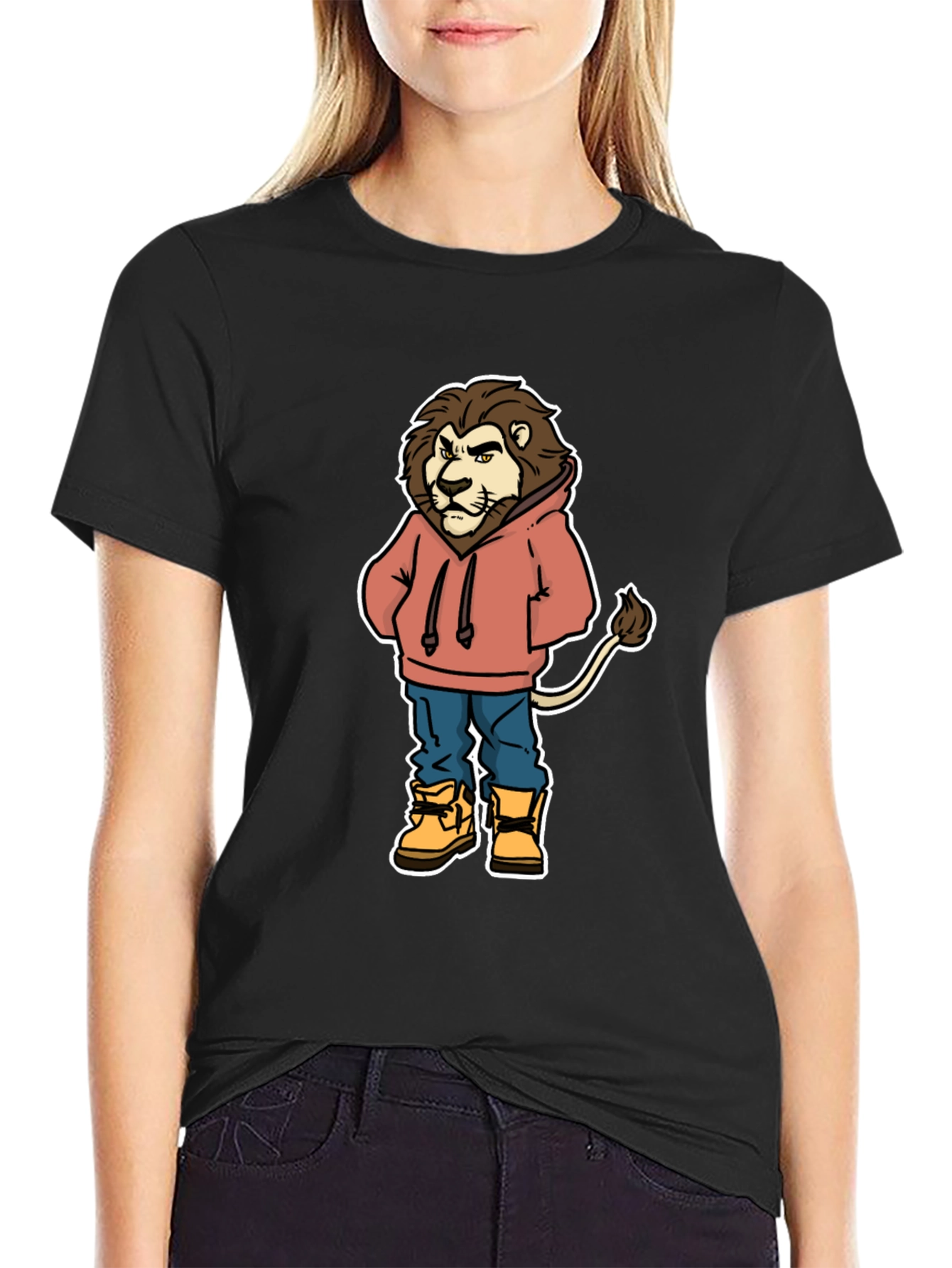 Lion Cartoon Graphic T-Shirt