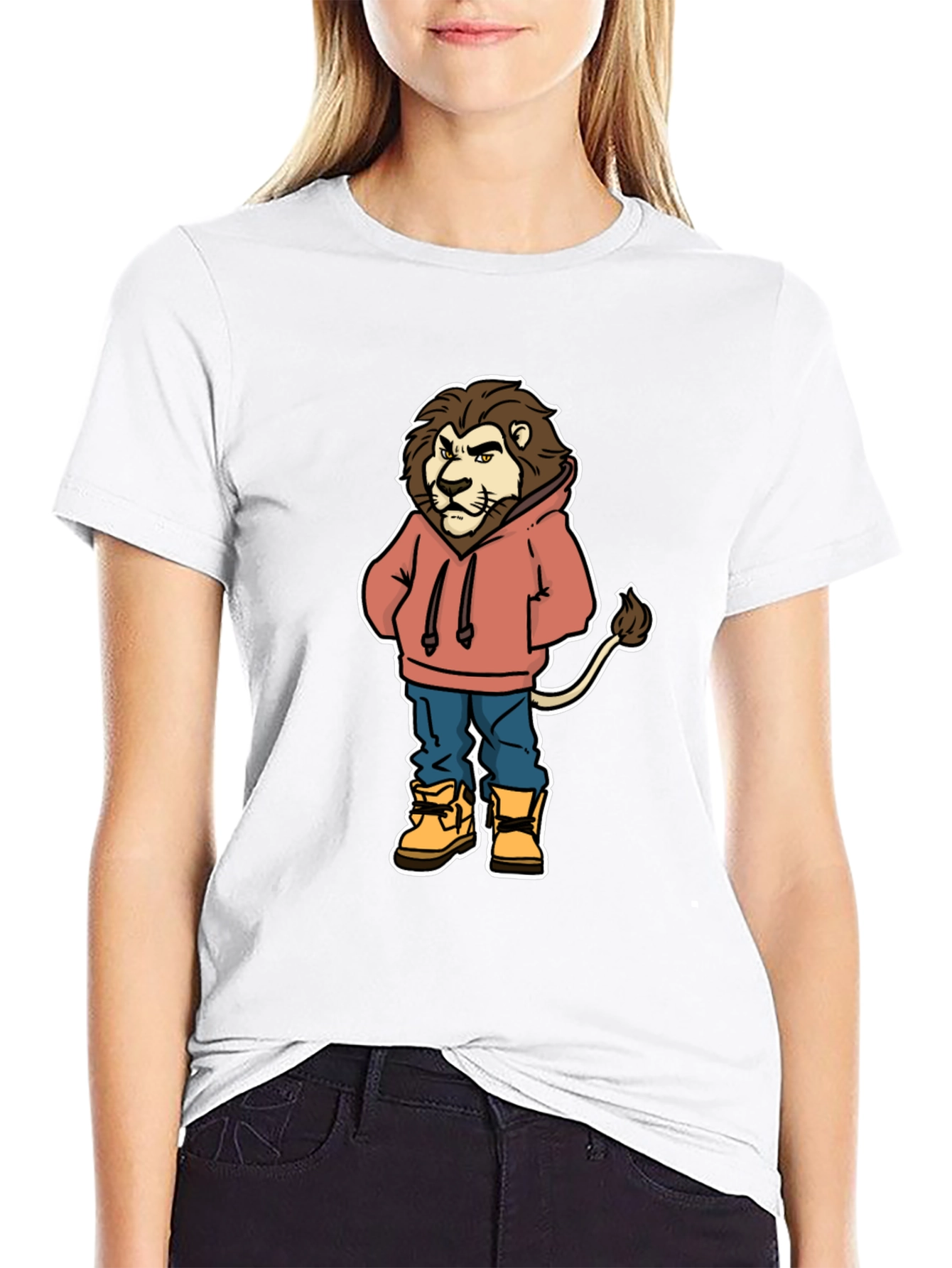 Lion Cartoon Graphic T-Shirt