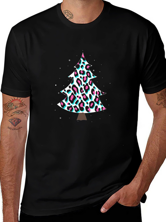 Leopard Print Christmas Tree T-Shirt