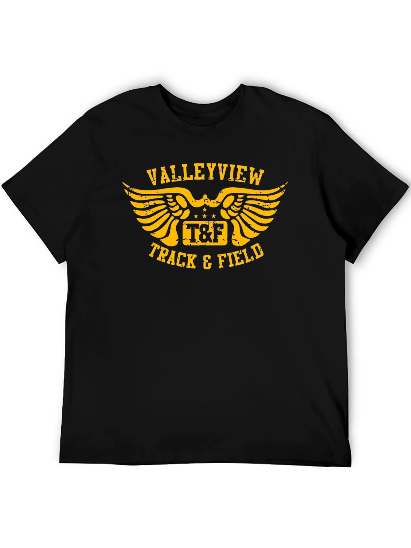 Valleyview Track & Field Black Graphic T-Shirt