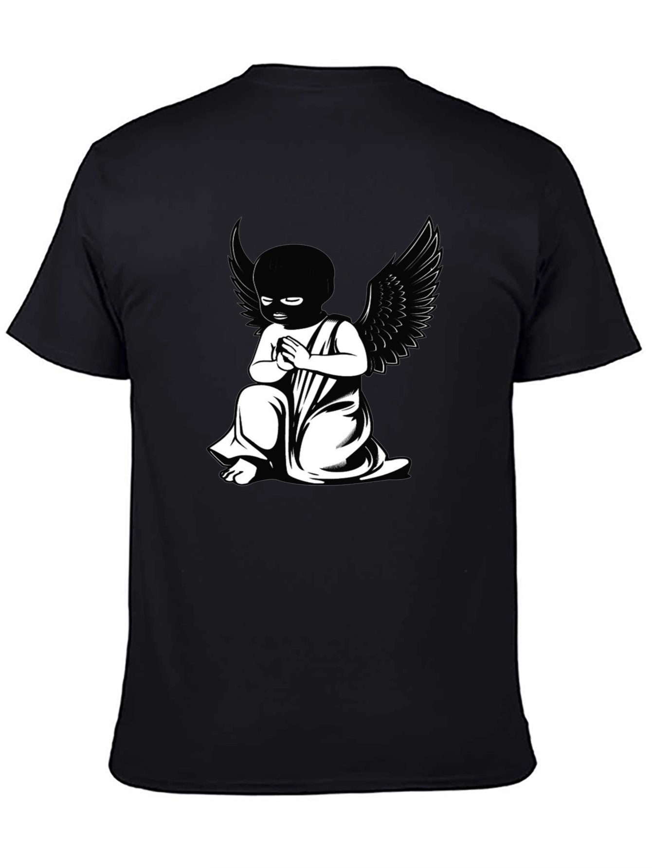 Black T-Shirt - Angel Graphic Tee