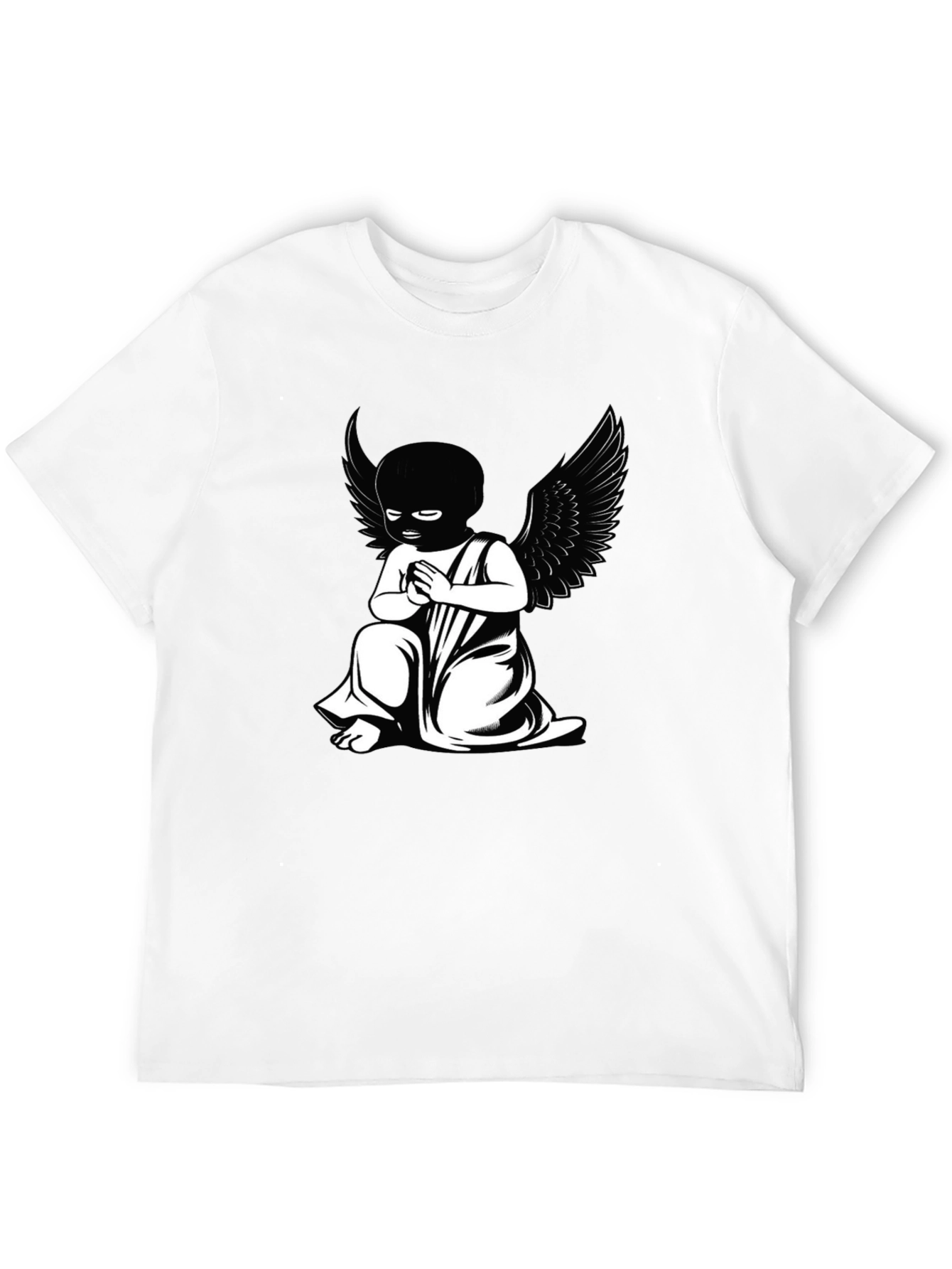 Black T-Shirt - Angel Graphic Tee