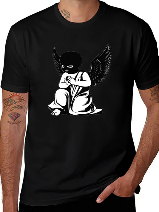 Black T-Shirt - Angel Graphic Tee