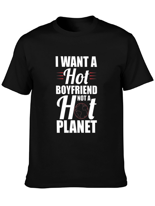 Funny Hot Boyfriend Not Planet Graphic T-Shirt