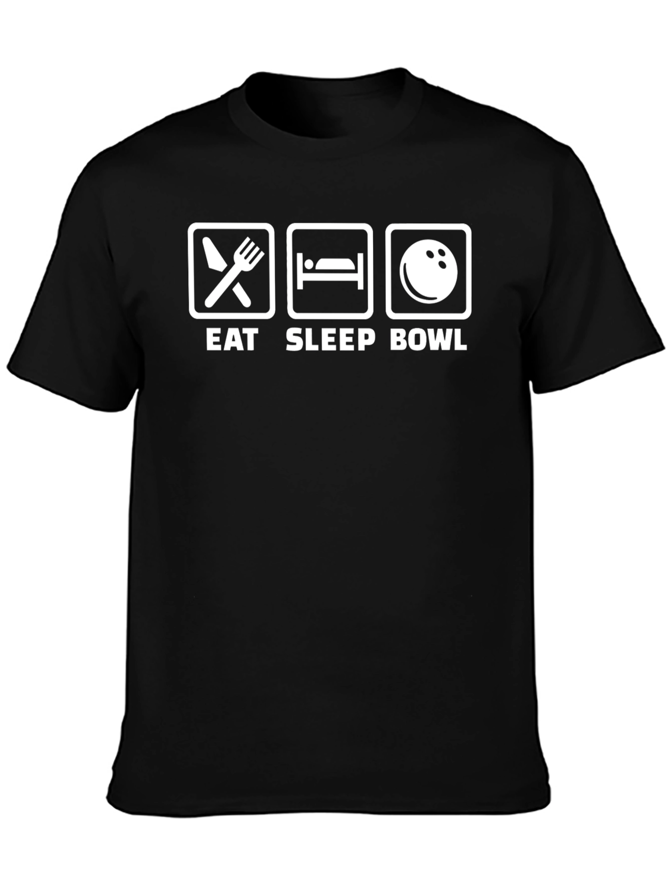 Eat Sleep Bowl T-Shirt Funny Bowling Tee
