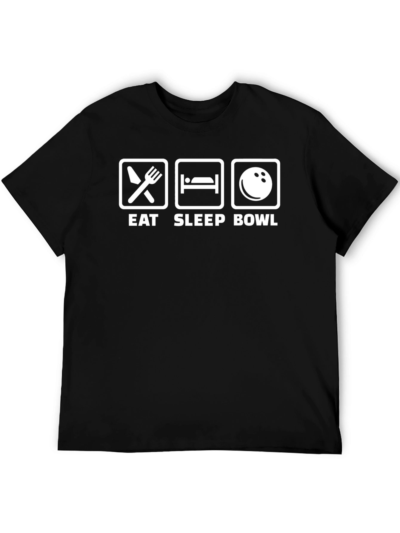 Eat Sleep Bowl T-Shirt Funny Bowling Tee