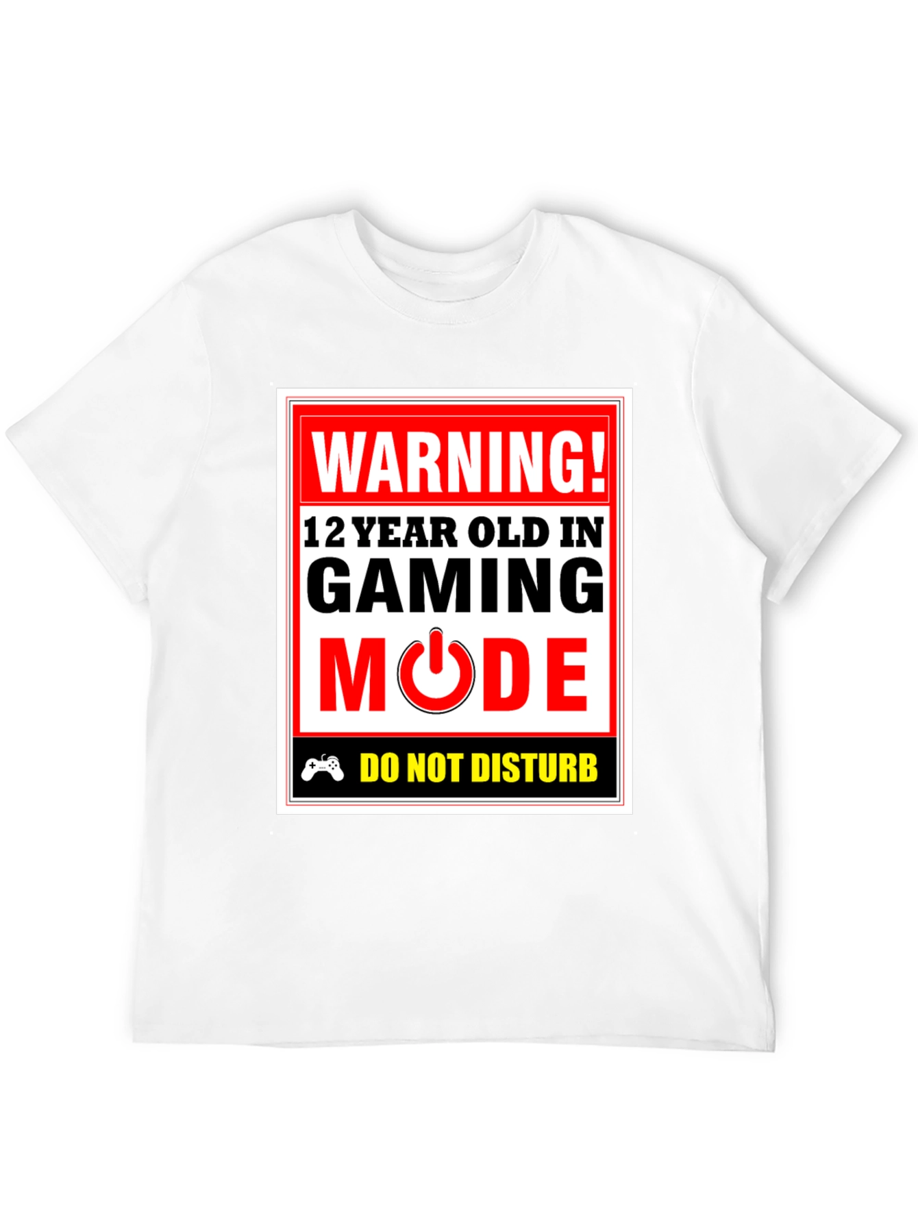 Warning! Gaming Mode T-Shirt - 12 Year Old Gamer