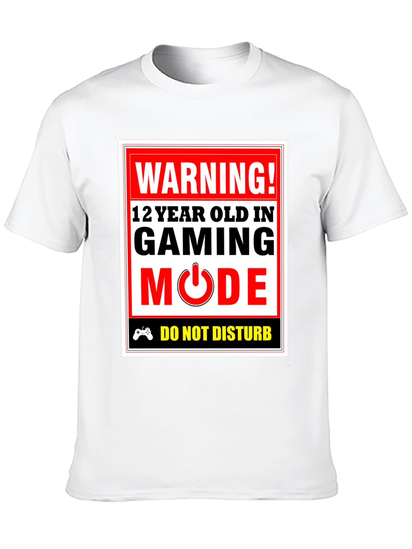 Warning! Gaming Mode T-Shirt - 12 Year Old Gamer