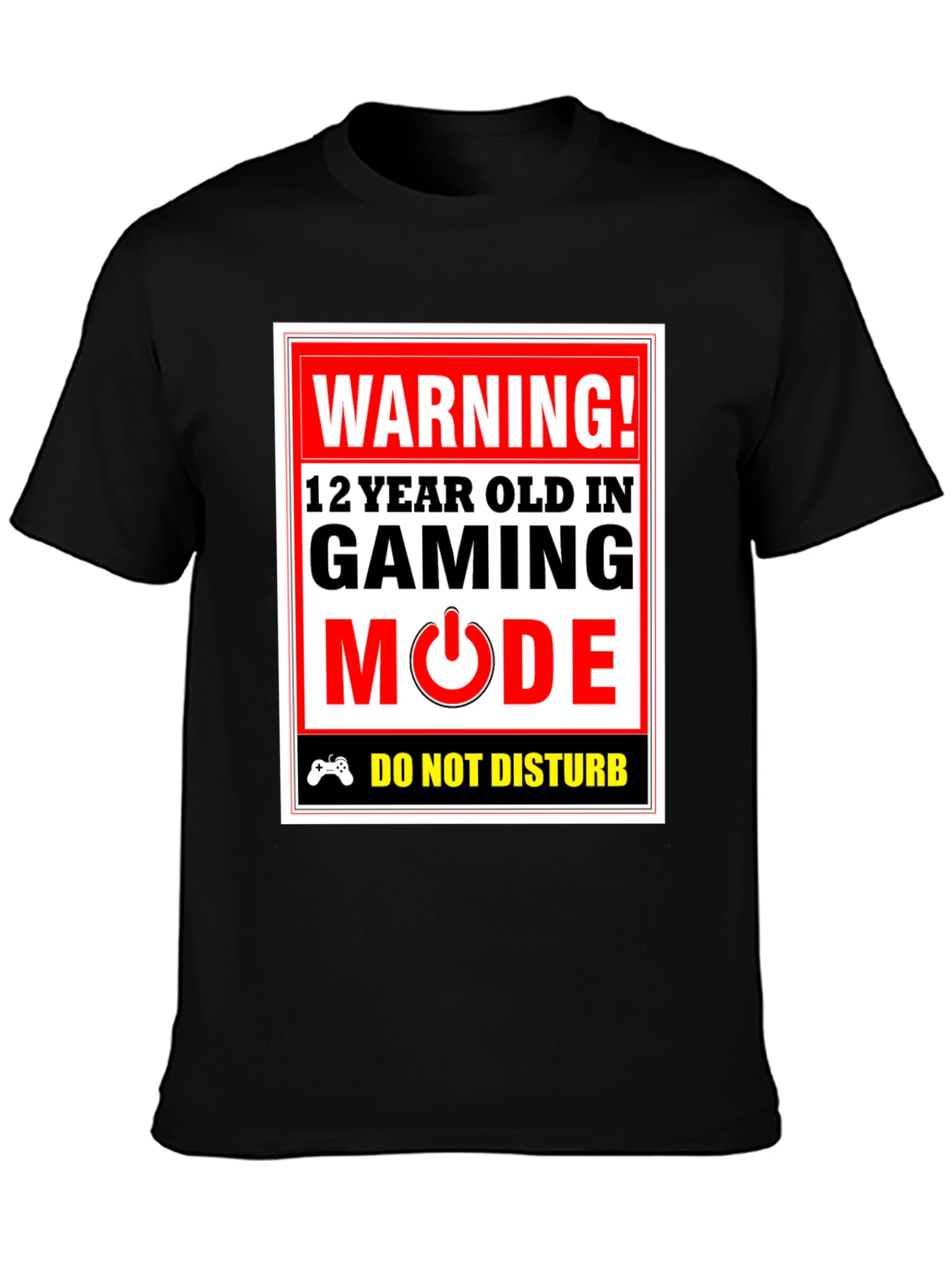 Warning! Gaming Mode T-Shirt - 12 Year Old Gamer