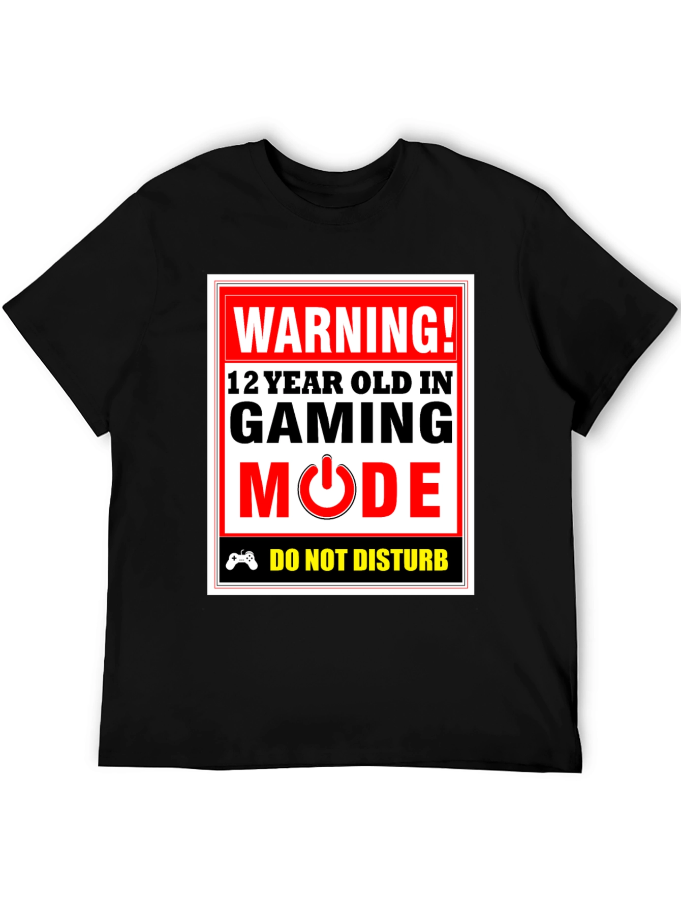 Warning! Gaming Mode T-Shirt - 12 Year Old Gamer