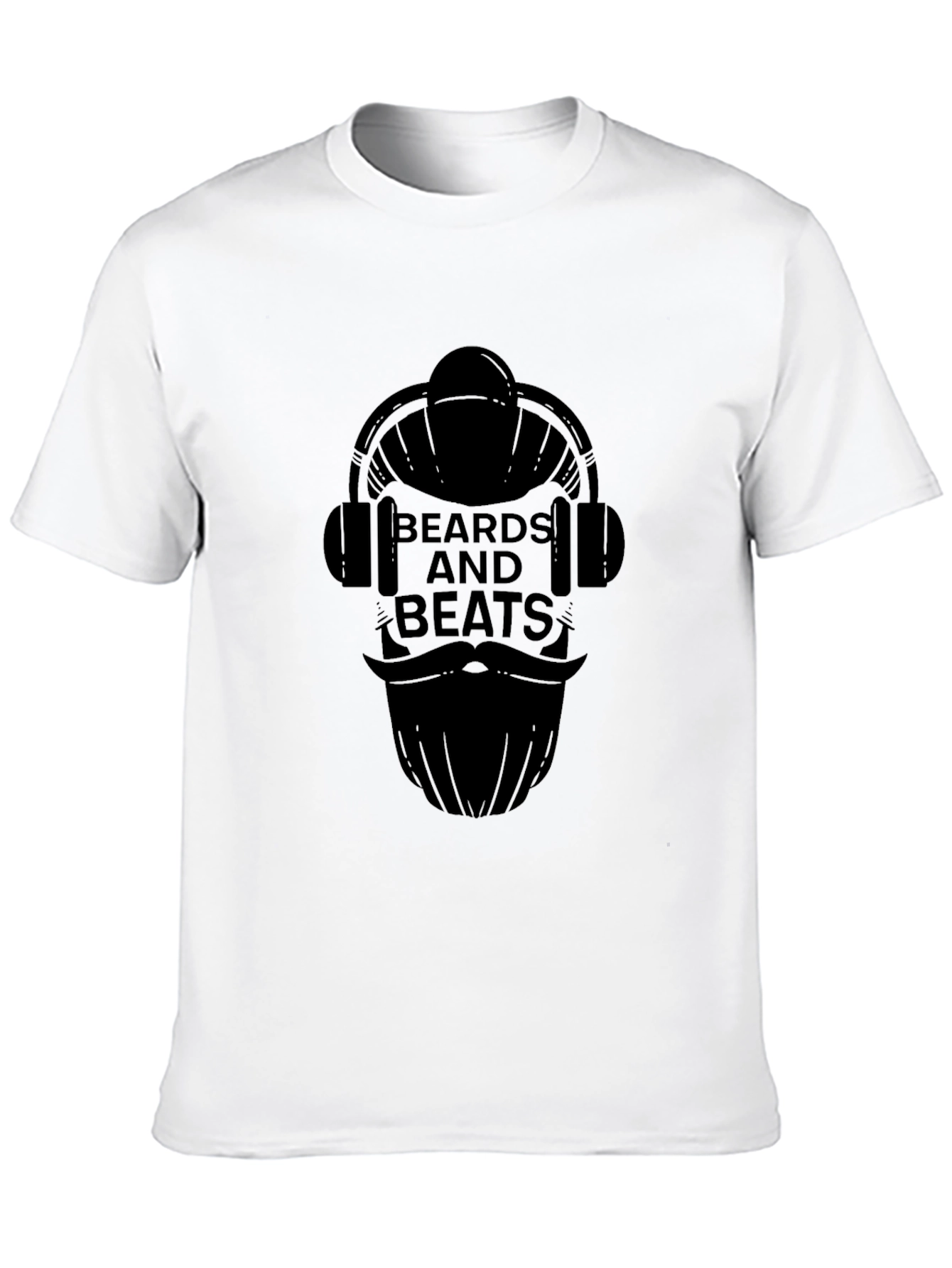 Beards and Beats Black Graphic Tee